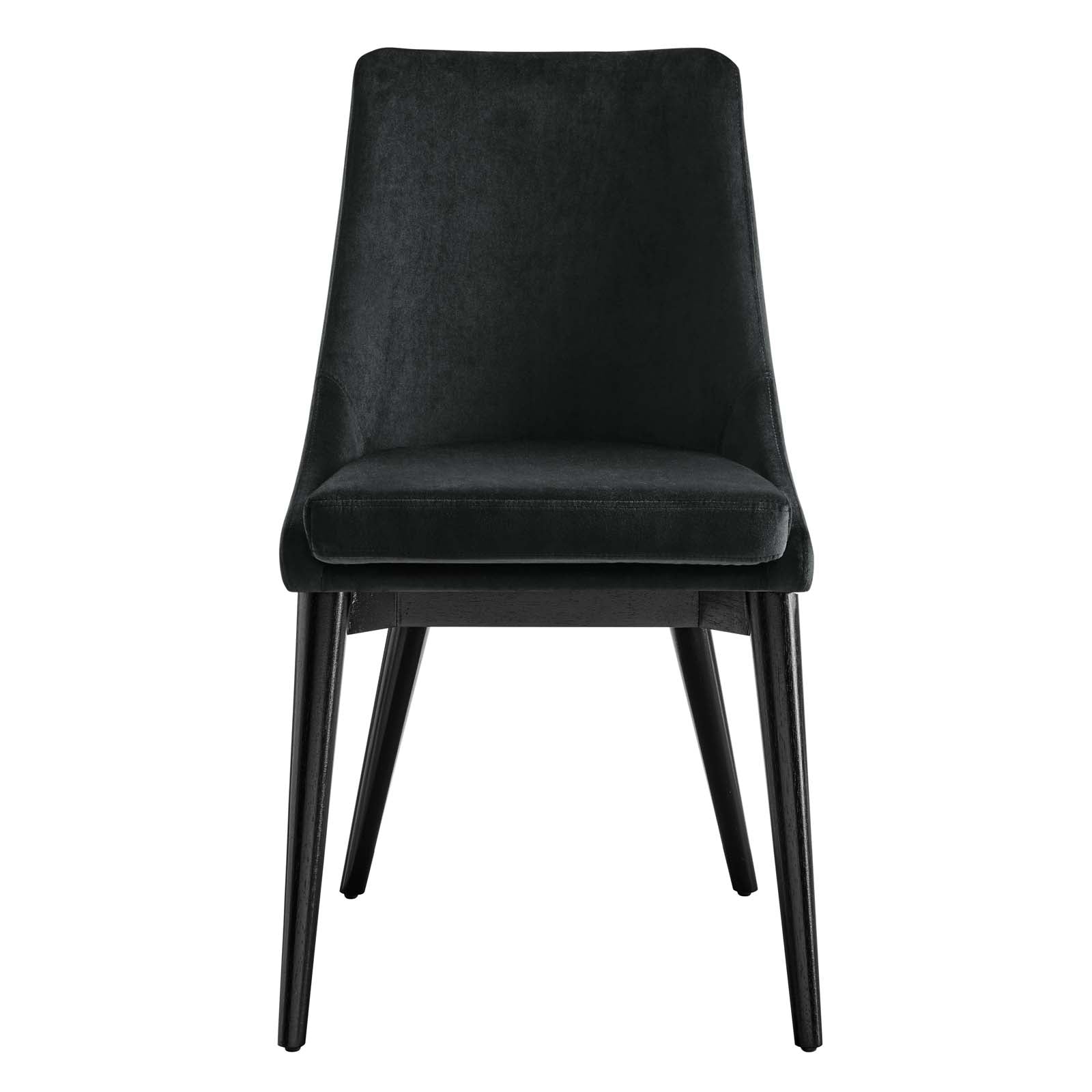 Modway Dining Chairs - Viscount Accent Performance Velvet Dining Chairs Set Of 2 Black