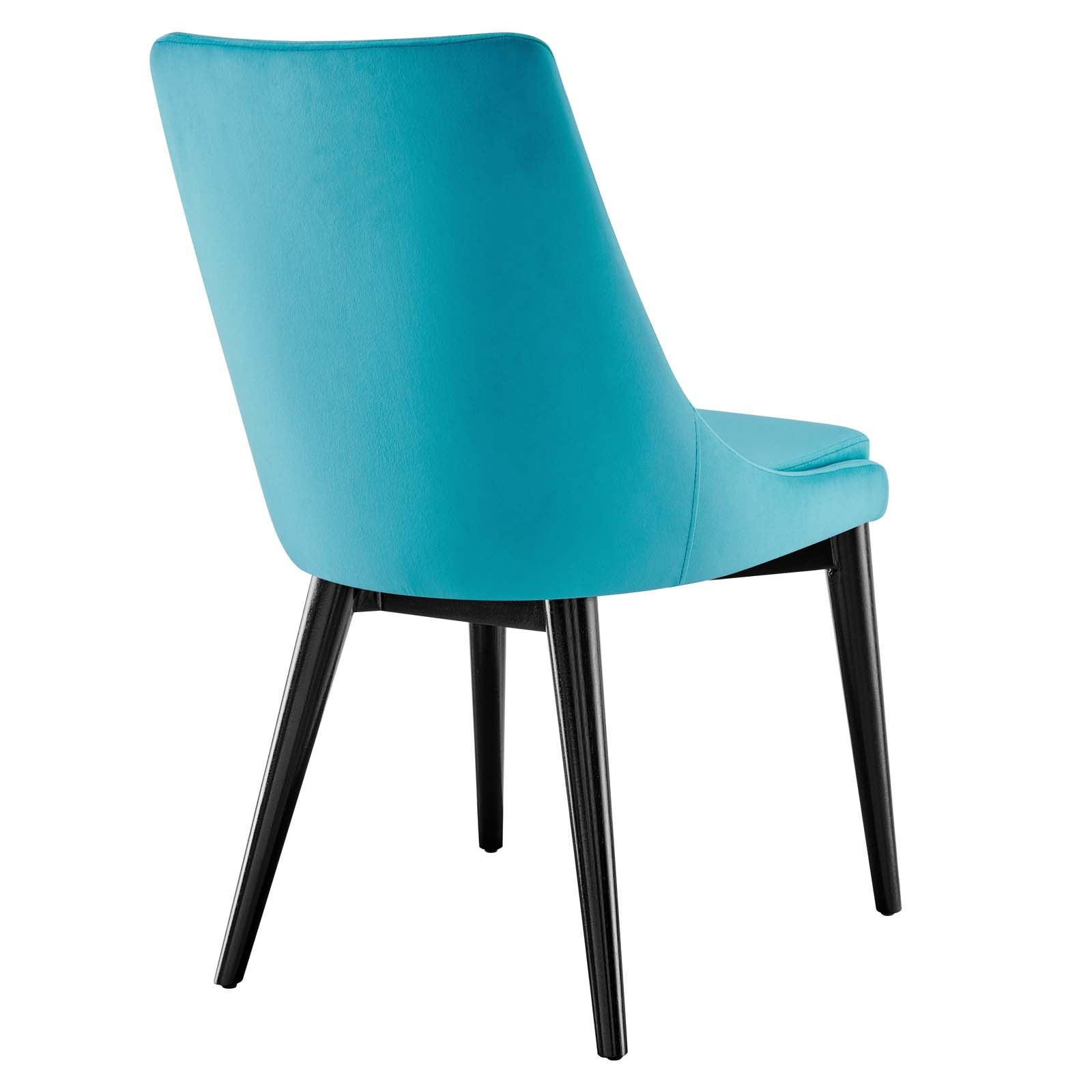 Modway Dining Chairs - Viscount Accent Performance Velvet Dining Chairs Set Of 2 Blue