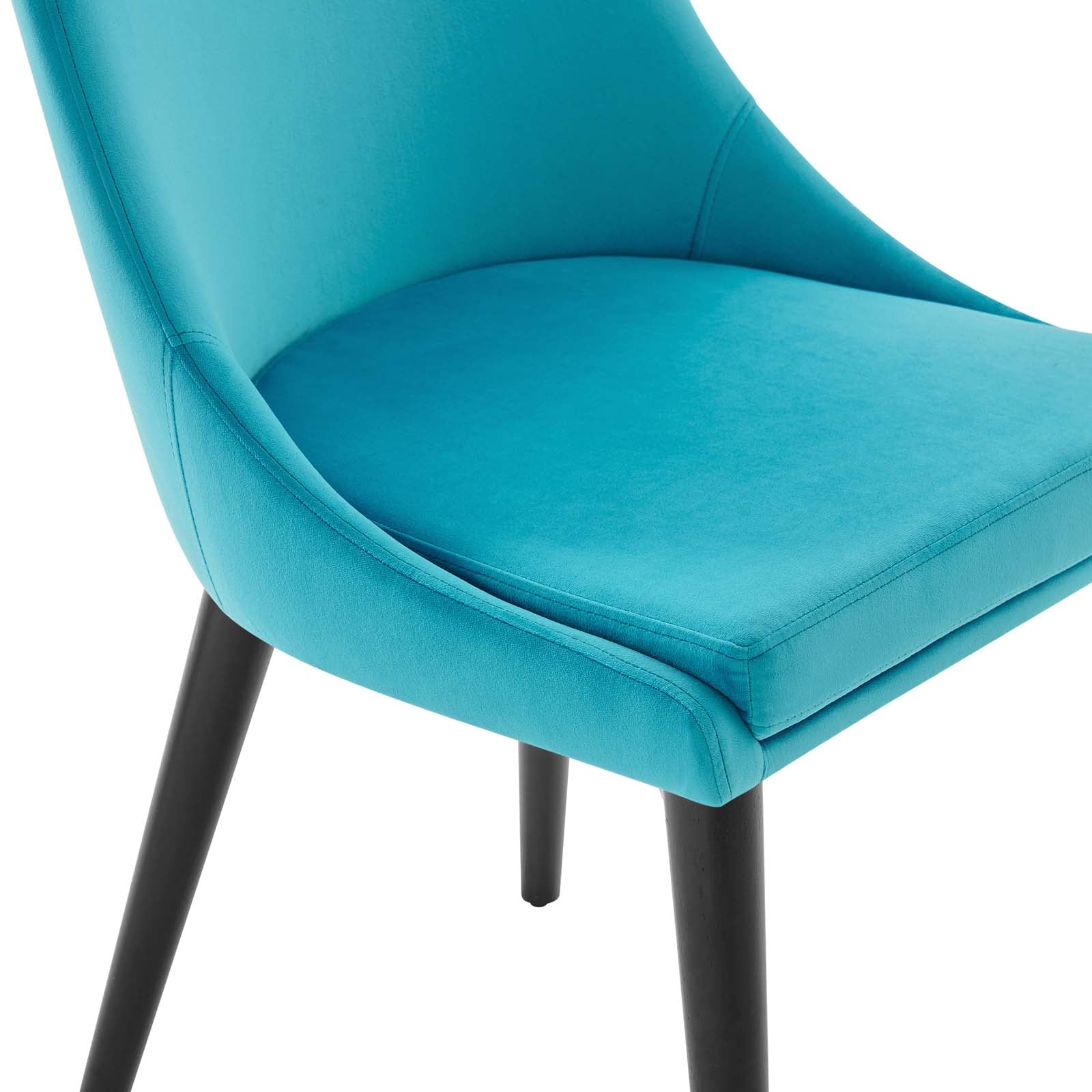 Modway Dining Chairs - Viscount Accent Performance Velvet Dining Chairs Set Of 2 Blue