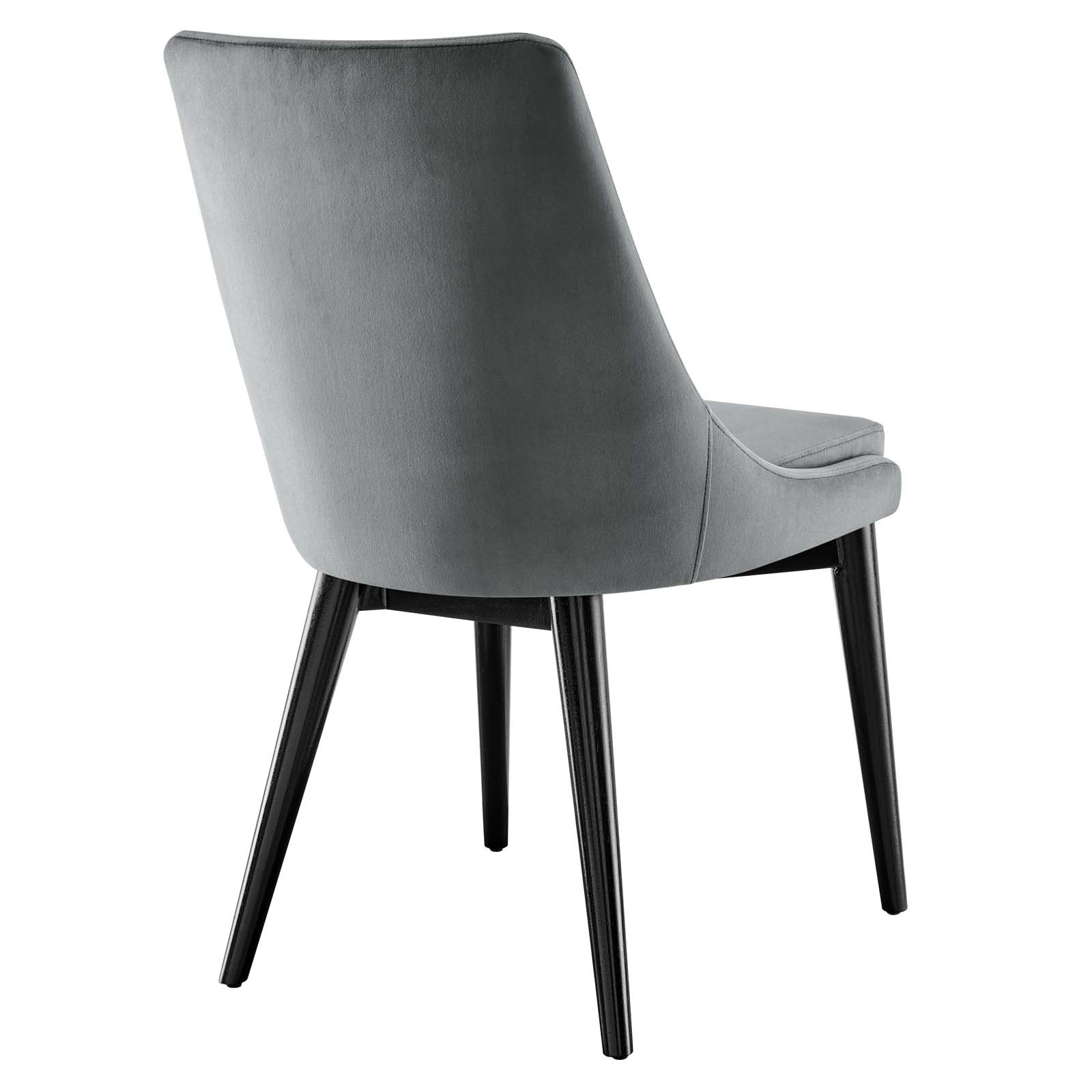 Modway Dining Chairs - Viscount Accent Performance Velvet Dining Chairs - Set of 2 Gray