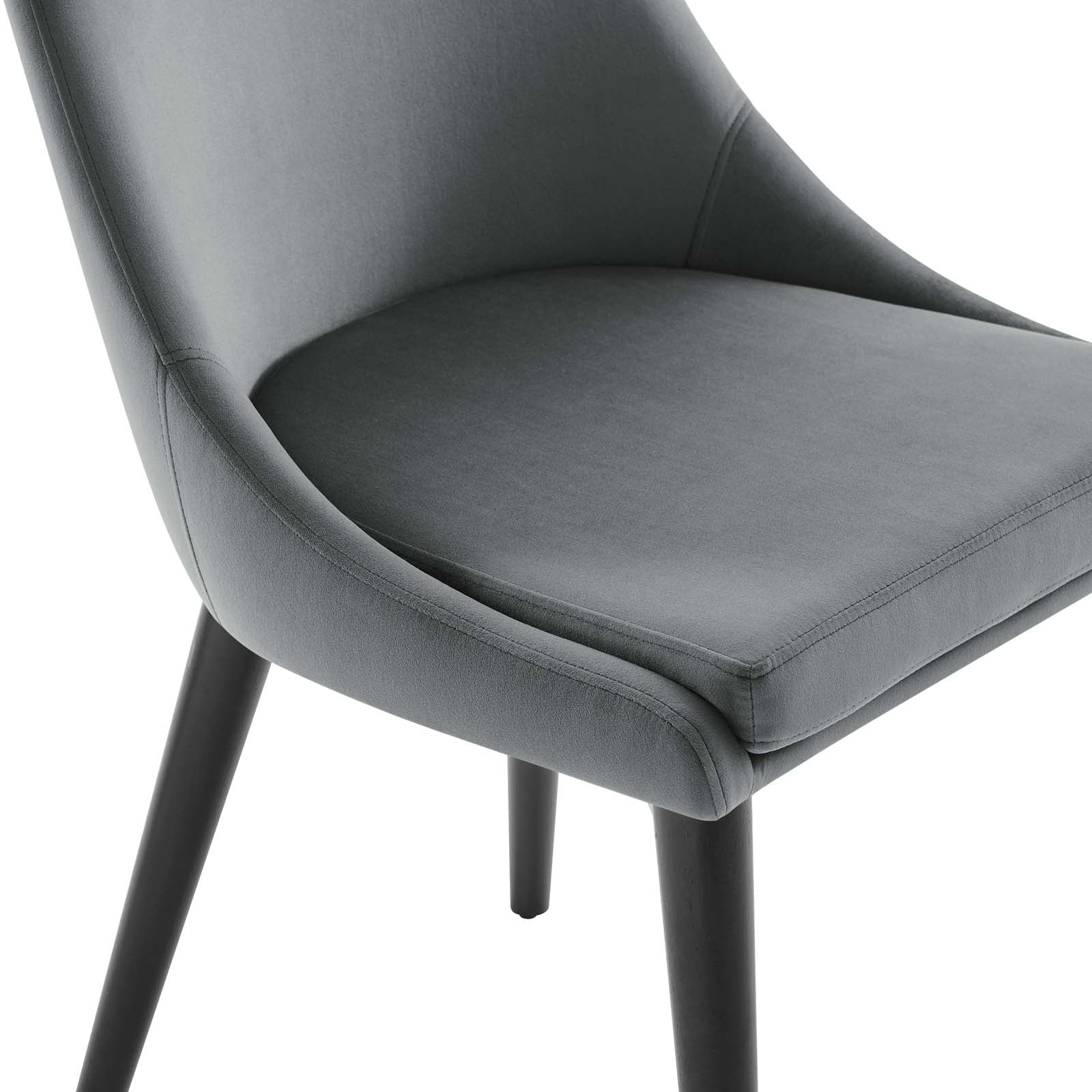 Modway Dining Chairs - Viscount Accent Performance Velvet Dining Chairs - Set of 2 Gray