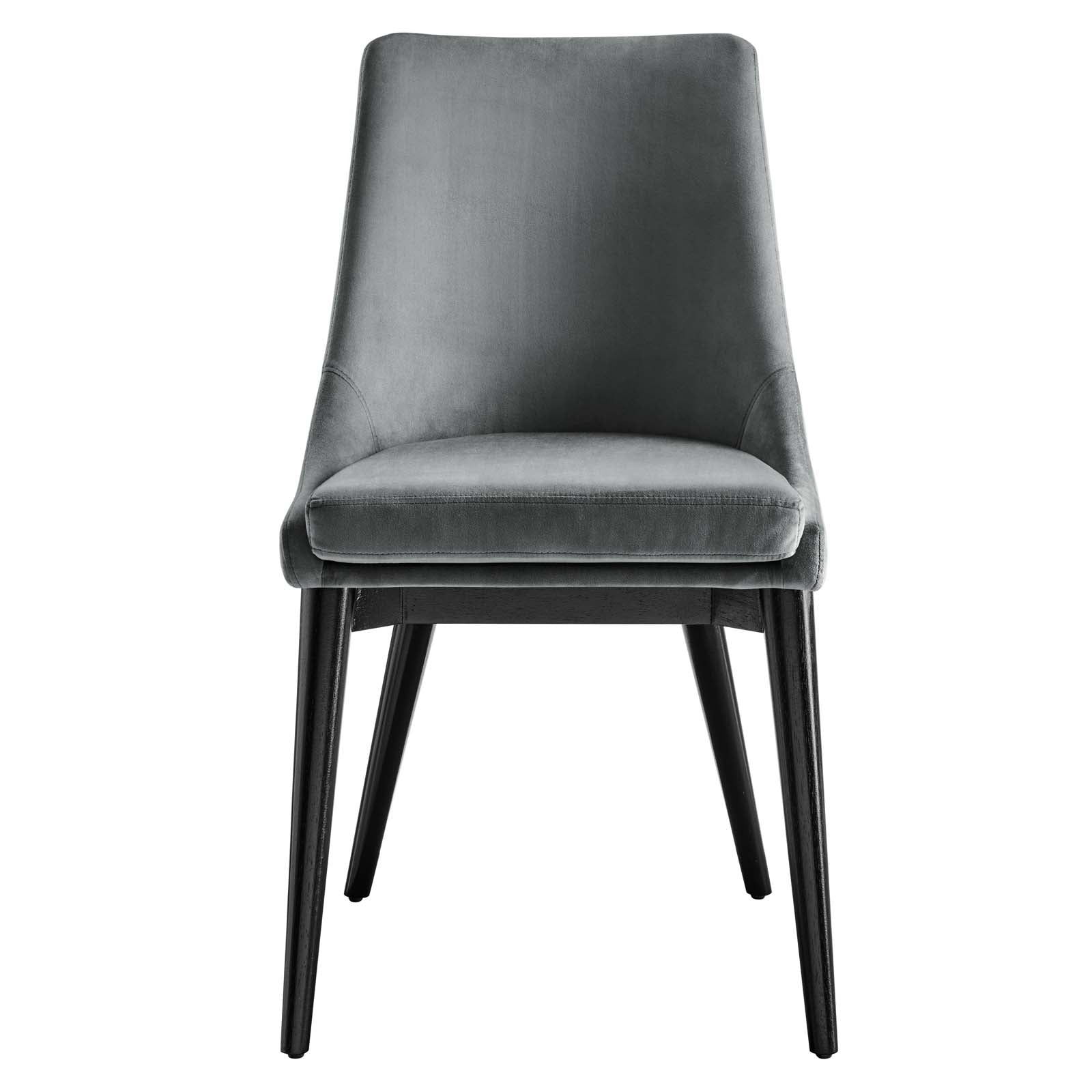 Modway Dining Chairs - Viscount Accent Performance Velvet Dining Chairs - Set of 2 Gray