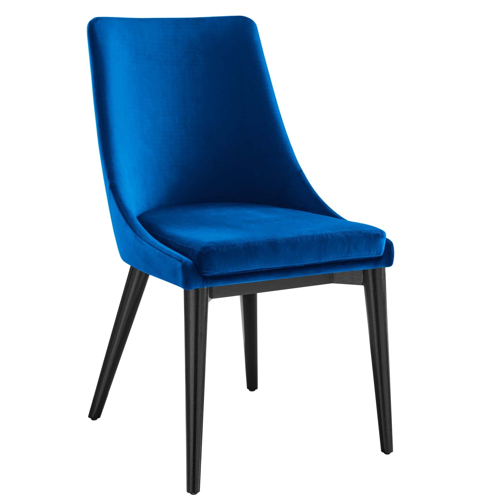 Modway Dining Chairs - Viscount Accent Performance Velvet Dining Chairs Set Of 2 Navy