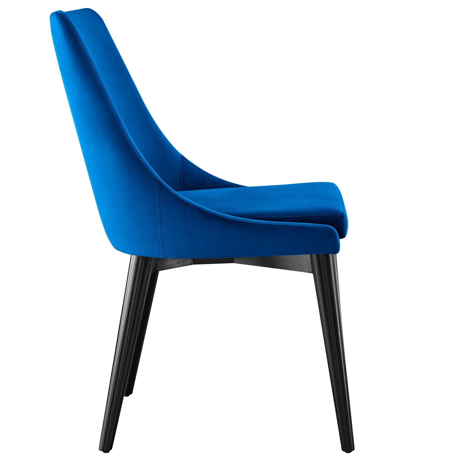 Modway Dining Chairs - Viscount Accent Performance Velvet Dining Chairs Set Of 2 Navy
