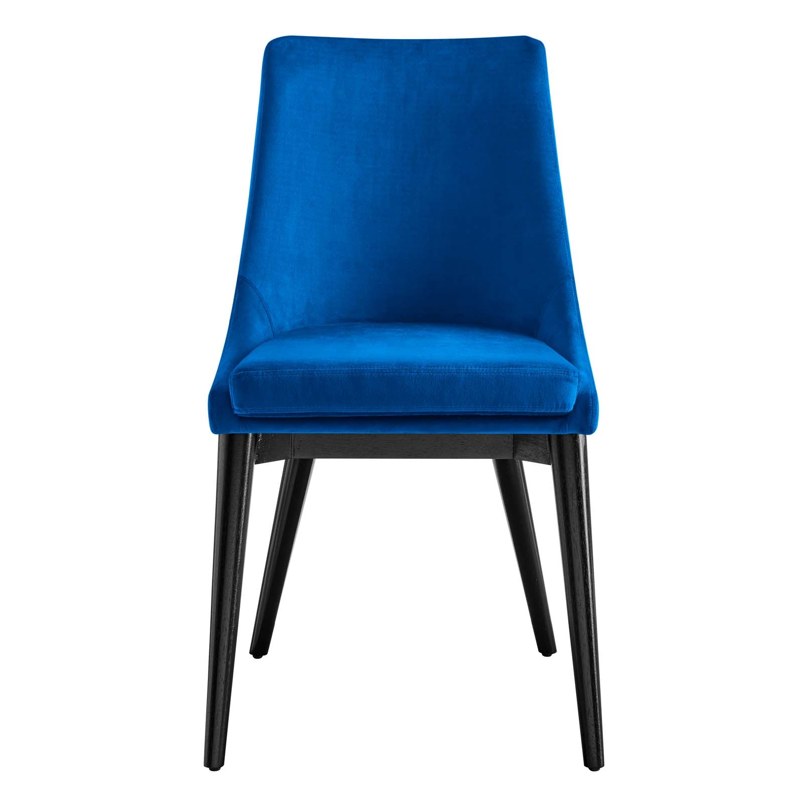 Modway Dining Chairs - Viscount Accent Performance Velvet Dining Chairs Set Of 2 Navy