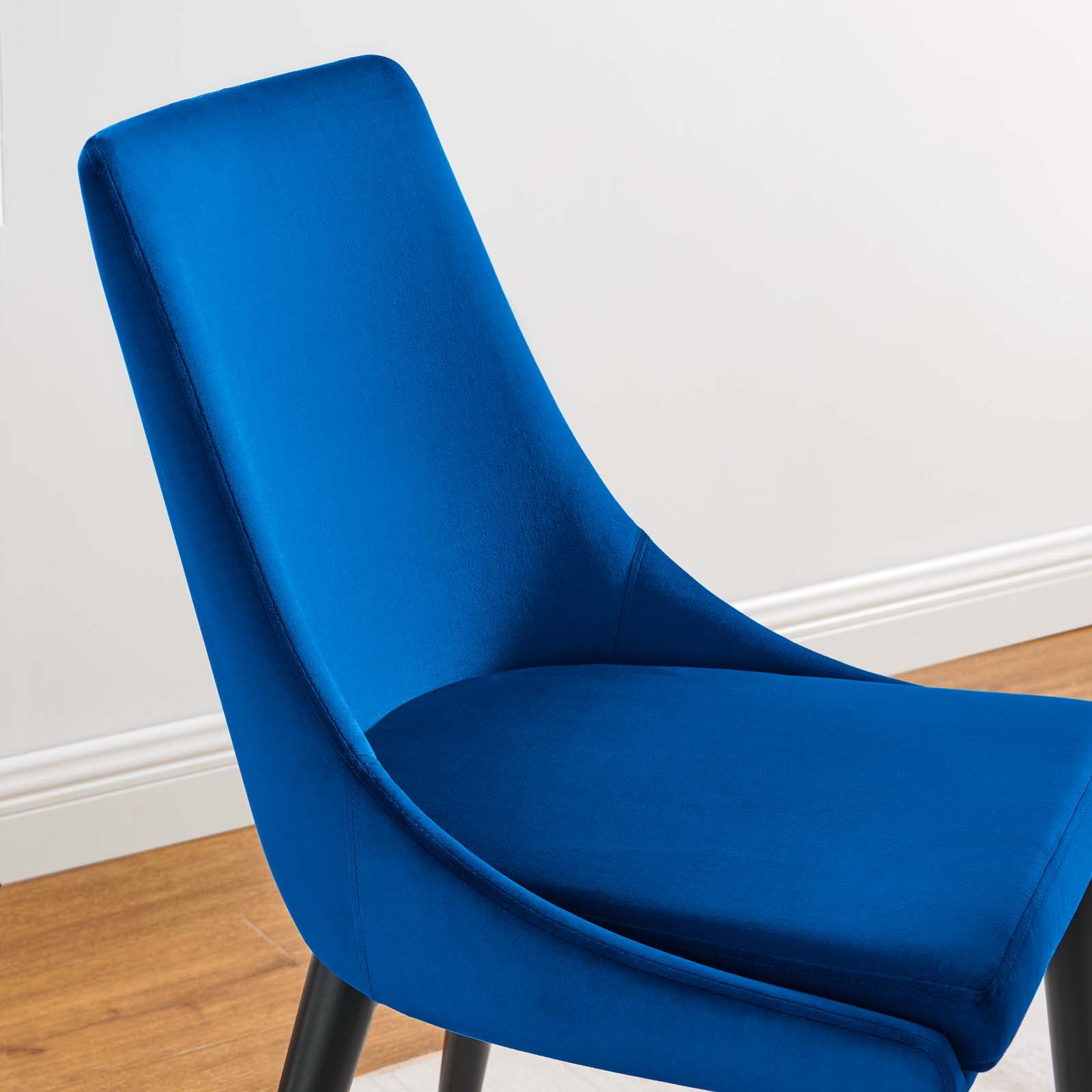 Modway Dining Chairs - Viscount Accent Performance Velvet Dining Chairs Set Of 2 Navy