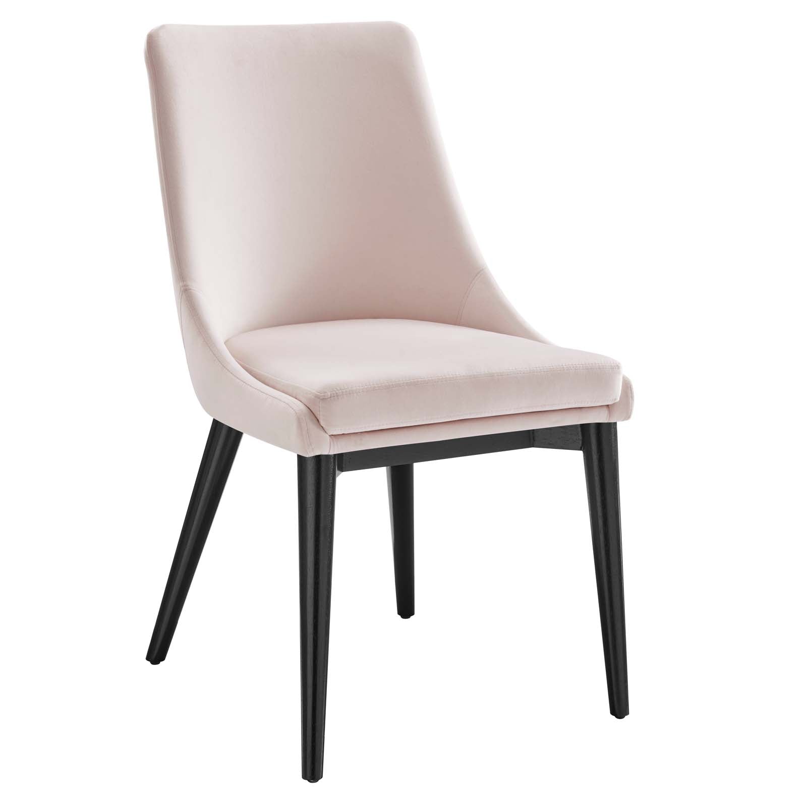 Modway Dining Chairs - Viscount Accent Performance Velvet Dining Chairs Set Of 2 Pink