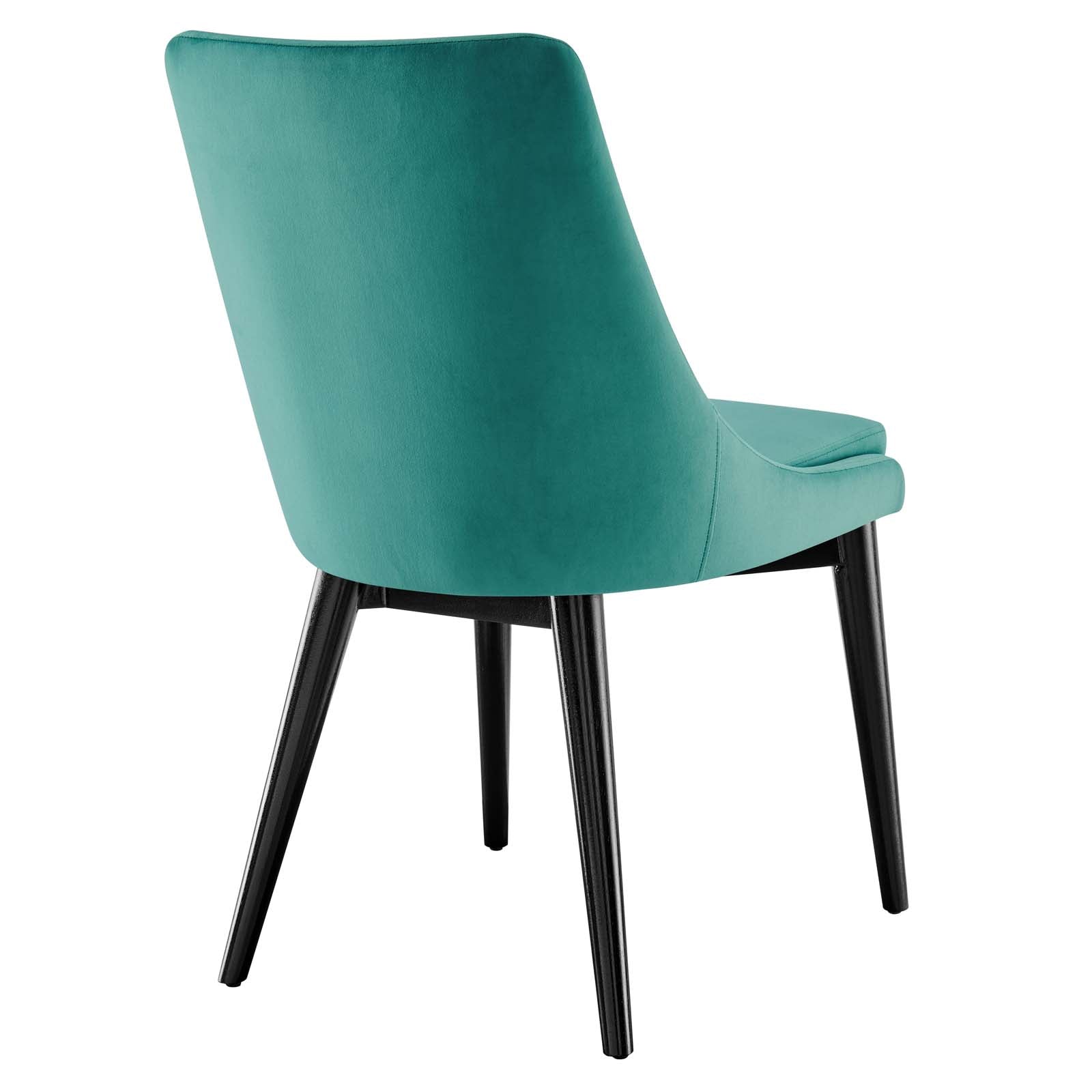 Modway Dining Chairs - Viscount Accent Performance Velvet Dining Chairs Set Of 2 Teal
