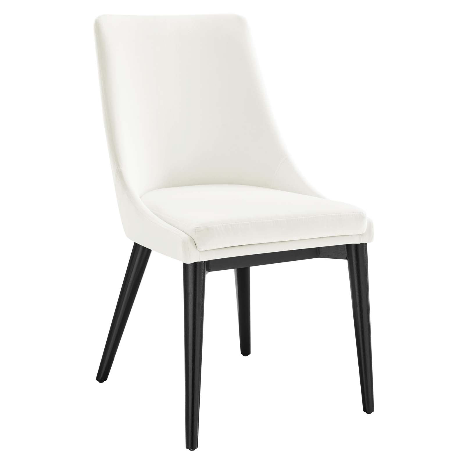 Modway Dining Chairs - Viscount Accent Performance Velvet Dining Chairs Set Of 2 White