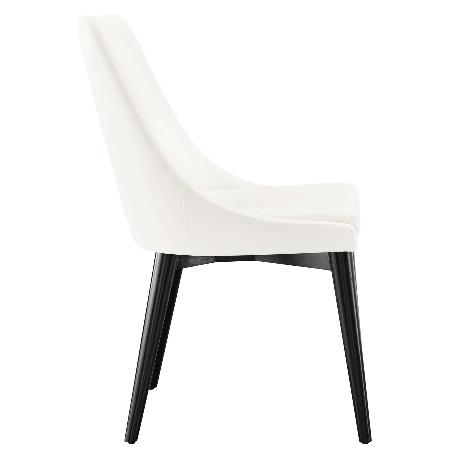 Modway Dining Chairs - Viscount Accent Performance Velvet Dining Chairs Set Of 2 White