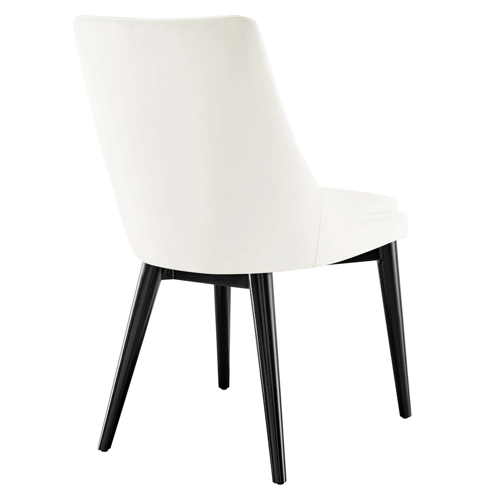 Modway Dining Chairs - Viscount Accent Performance Velvet Dining Chairs Set Of 2 White
