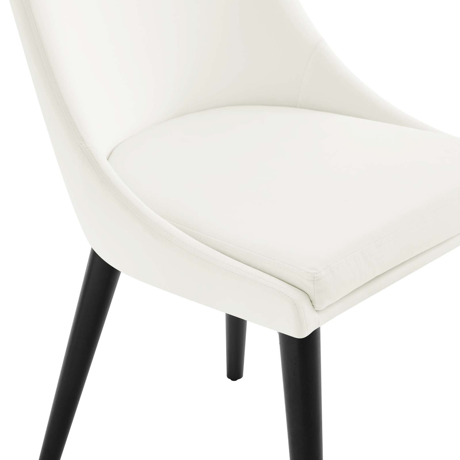 Modway Dining Chairs - Viscount Accent Performance Velvet Dining Chairs Set Of 2 White