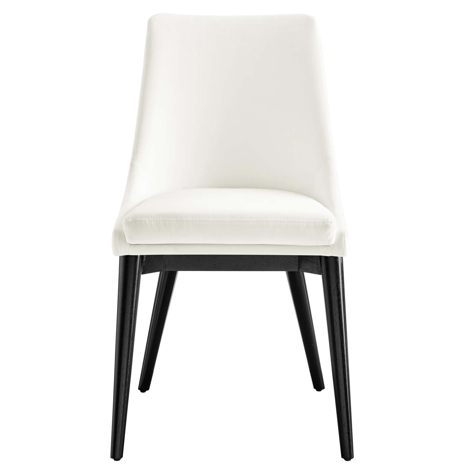 Modway Dining Chairs - Viscount Accent Performance Velvet Dining Chairs Set Of 2 White