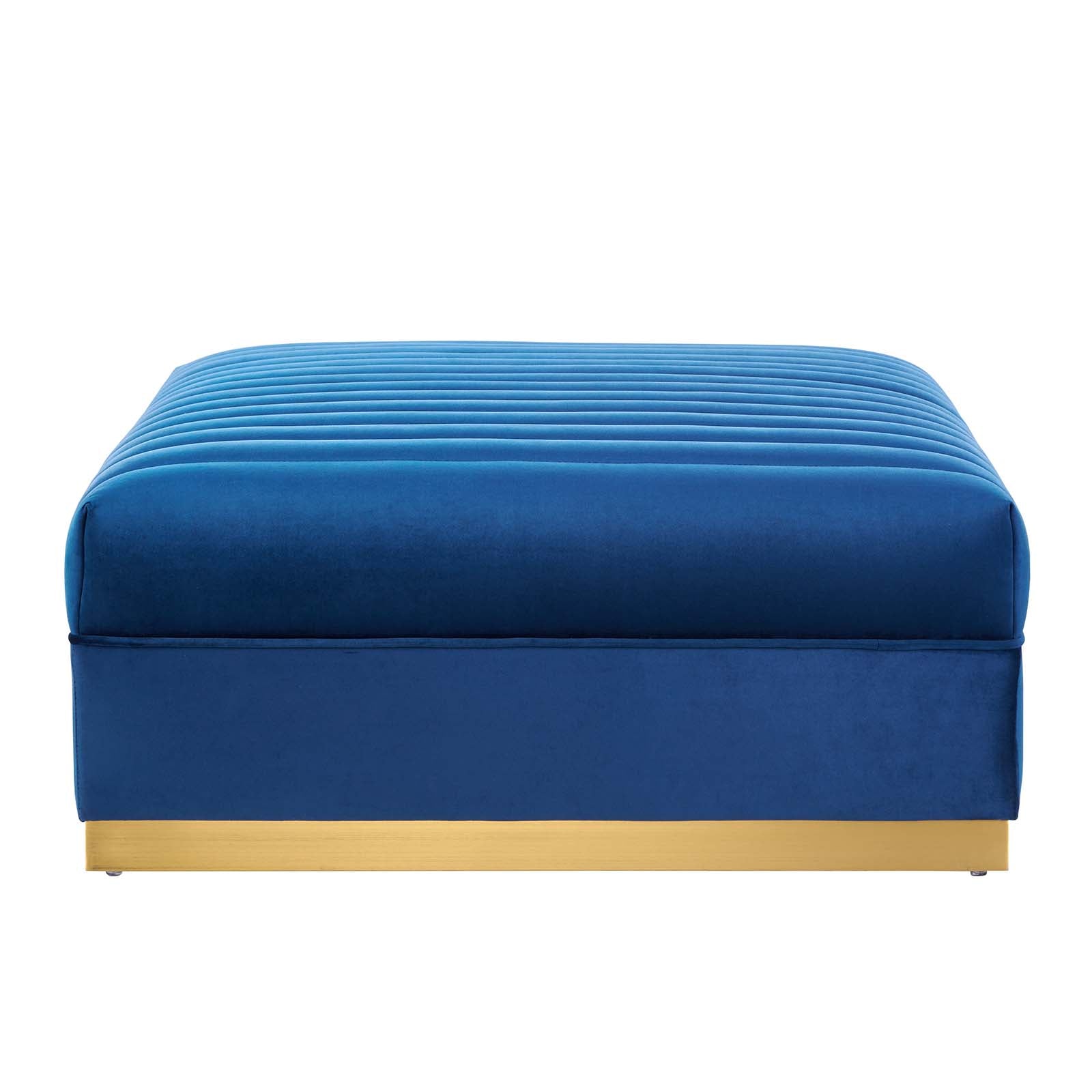 Modway Sectional Sofas - Sanguine Channel Tufted Performance Velvet 5 Piece Modular Sectional Sofa Navy