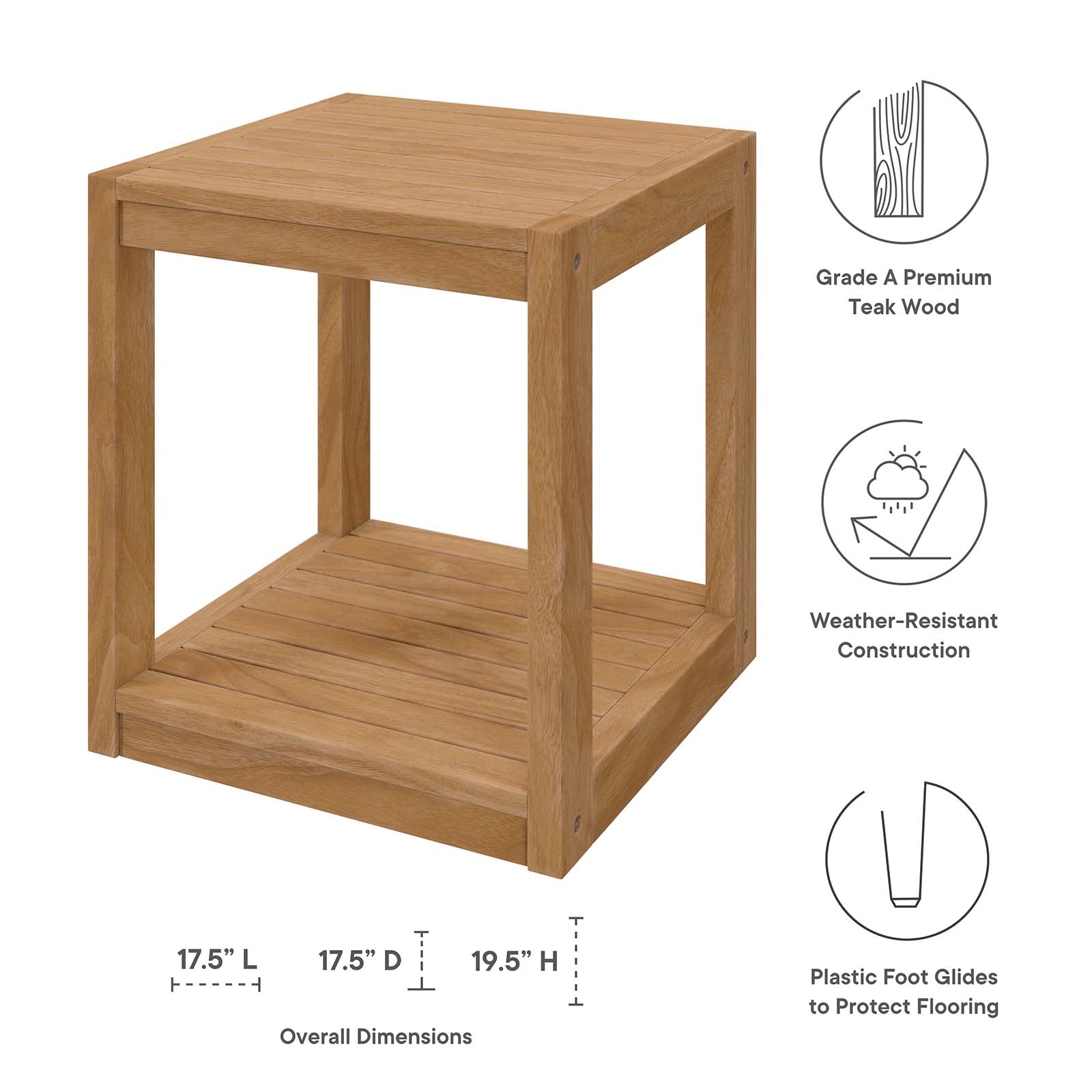 Modway Outdoor Conversation Sets - Carlsbad 6 Piece Teak Wood Outdoor Patio Outdoor Patio Set Natural Gray
