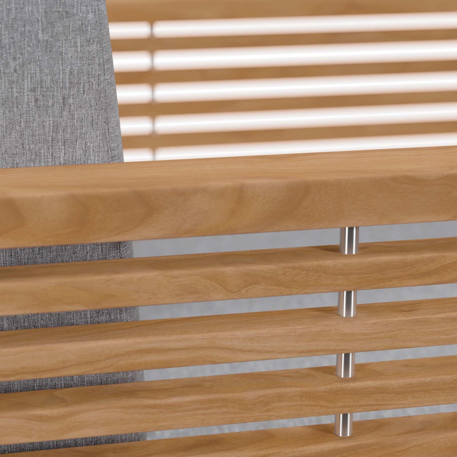 Modway Outdoor Conversation Sets - Carlsbad 6 Piece Teak Wood Outdoor Patio Outdoor Patio Set Natural Gray