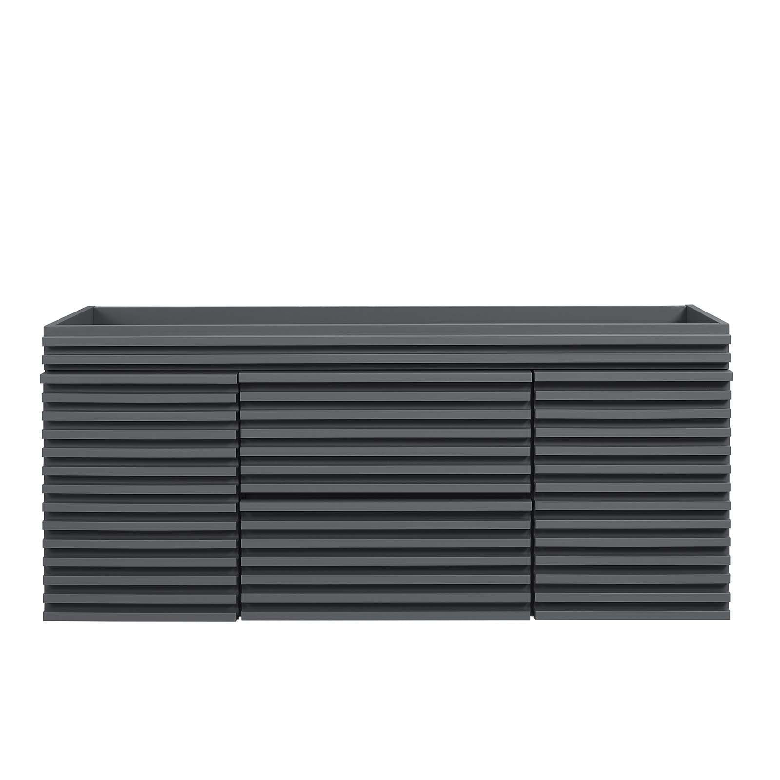 Modway Bathroom Vanity - Render 48" Wall-Mount Bathroom Vanity Cabinet Gray EEI-5866-GRY