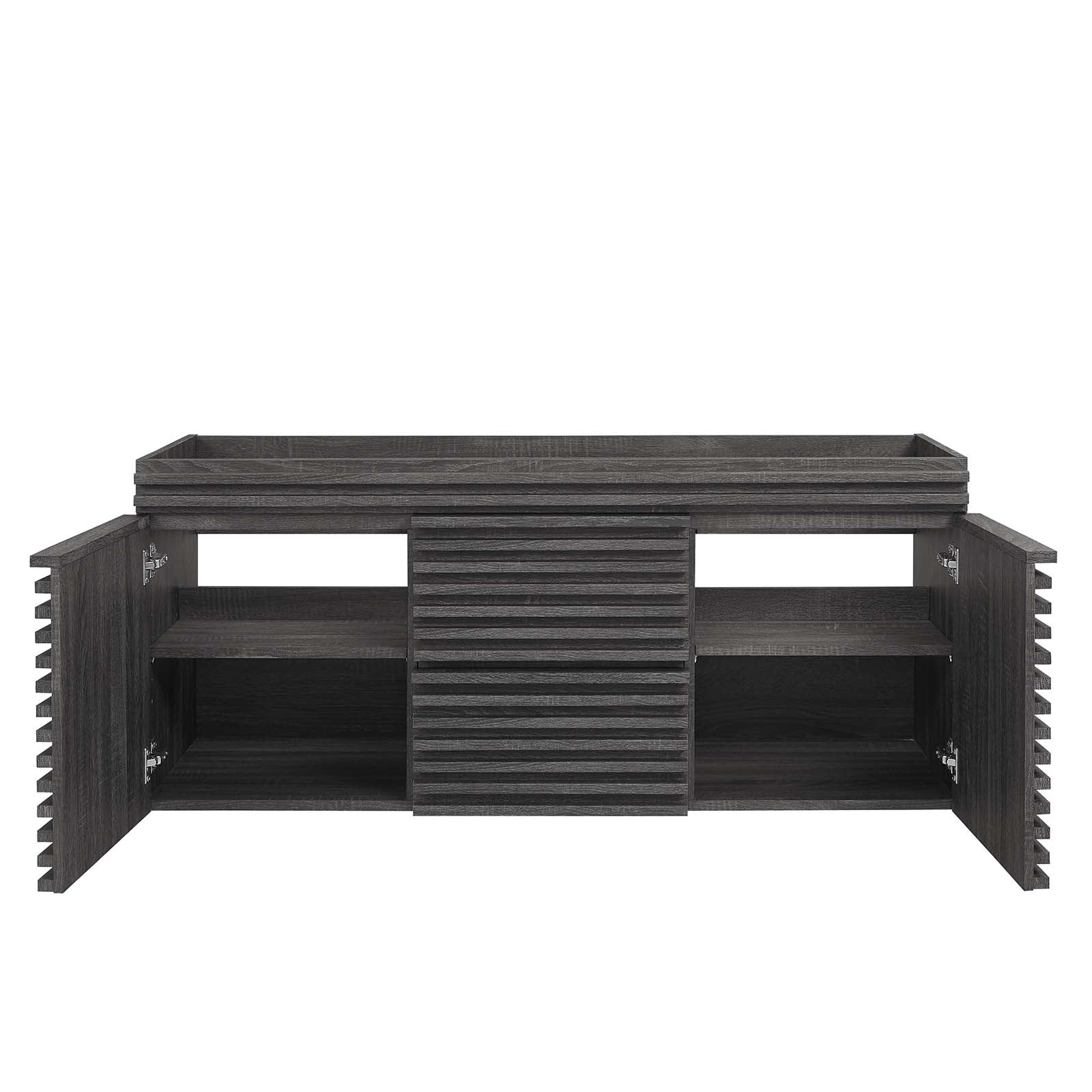 Modway Bathroom Vanity - Render 48" Wall-Mount Bathroom Vanity Cabinet Charcoal EEI-5867-CHA