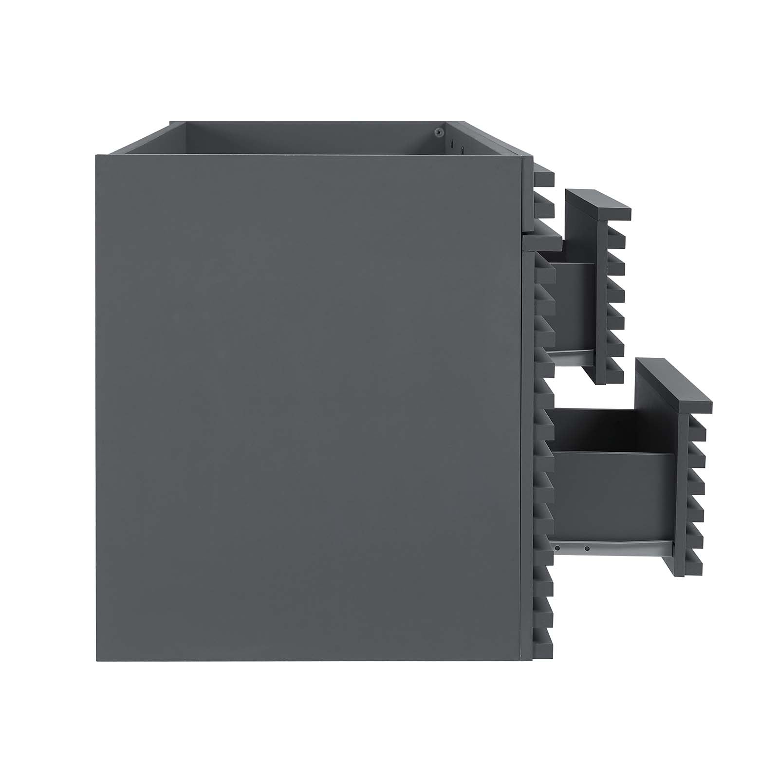 Modway Bathroom Vanity - Render 48" Wall-Mount Bathroom Vanity Cabinet Gray EEI-5867-GRY