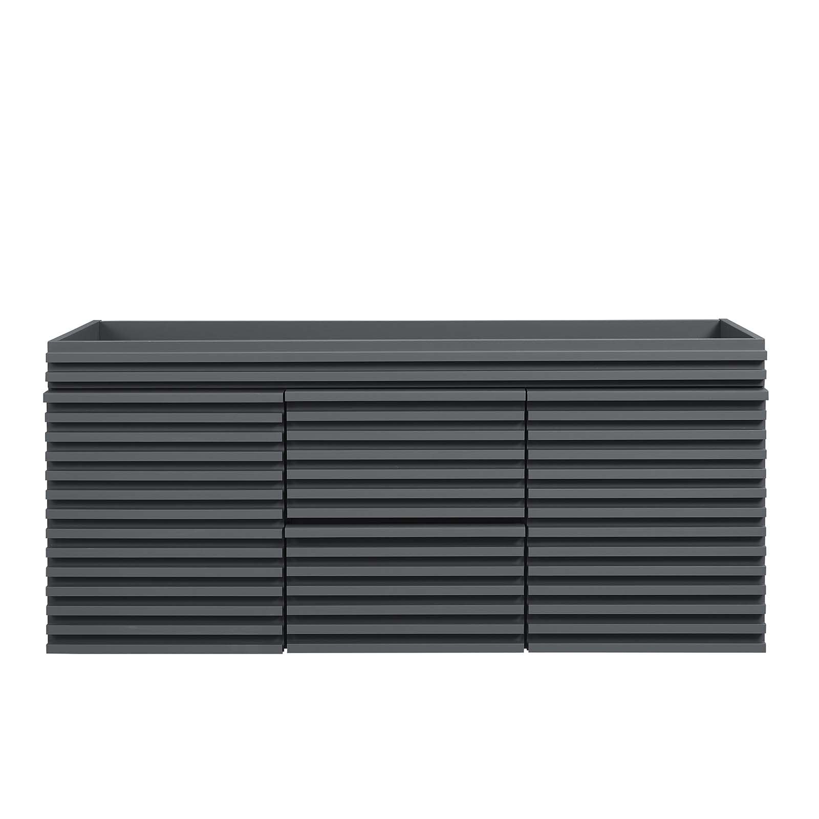 Modway Bathroom Vanity - Render 48" Wall-Mount Bathroom Vanity Cabinet Gray EEI-5867-GRY
