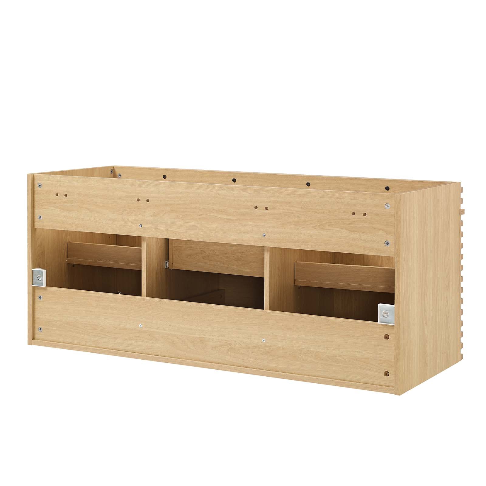 Modway Bathroom Vanity - Render 48" Wall-Mount Bathroom Vanity Cabinet Oak EEI-5867-OAK