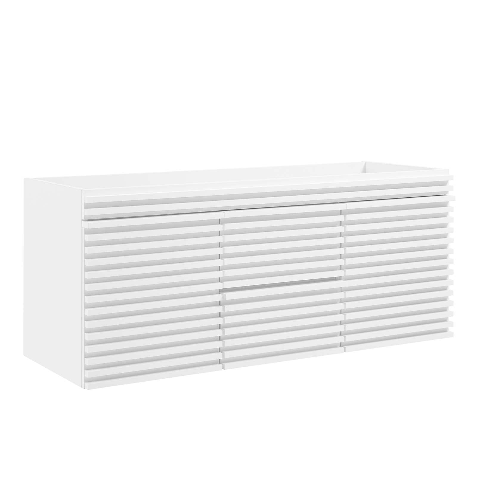 Modway Bathroom Vanity - Render 48" Wall-Mount Bathroom Vanity Cabinet White EEI-5867-WHI
