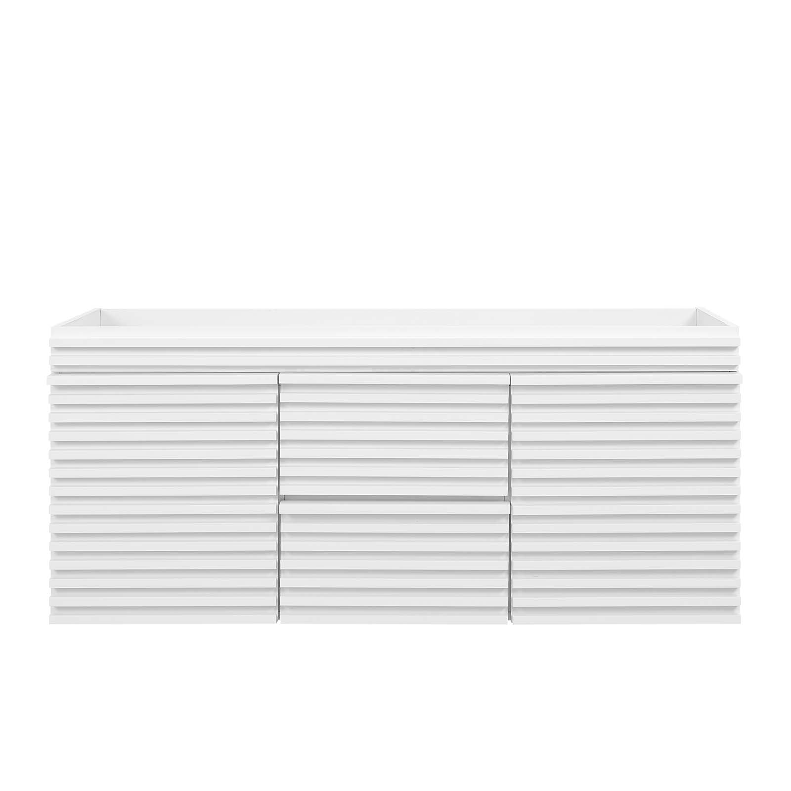 Modway Bathroom Vanity - Render 48" Wall-Mount Bathroom Vanity Cabinet White EEI-5867-WHI