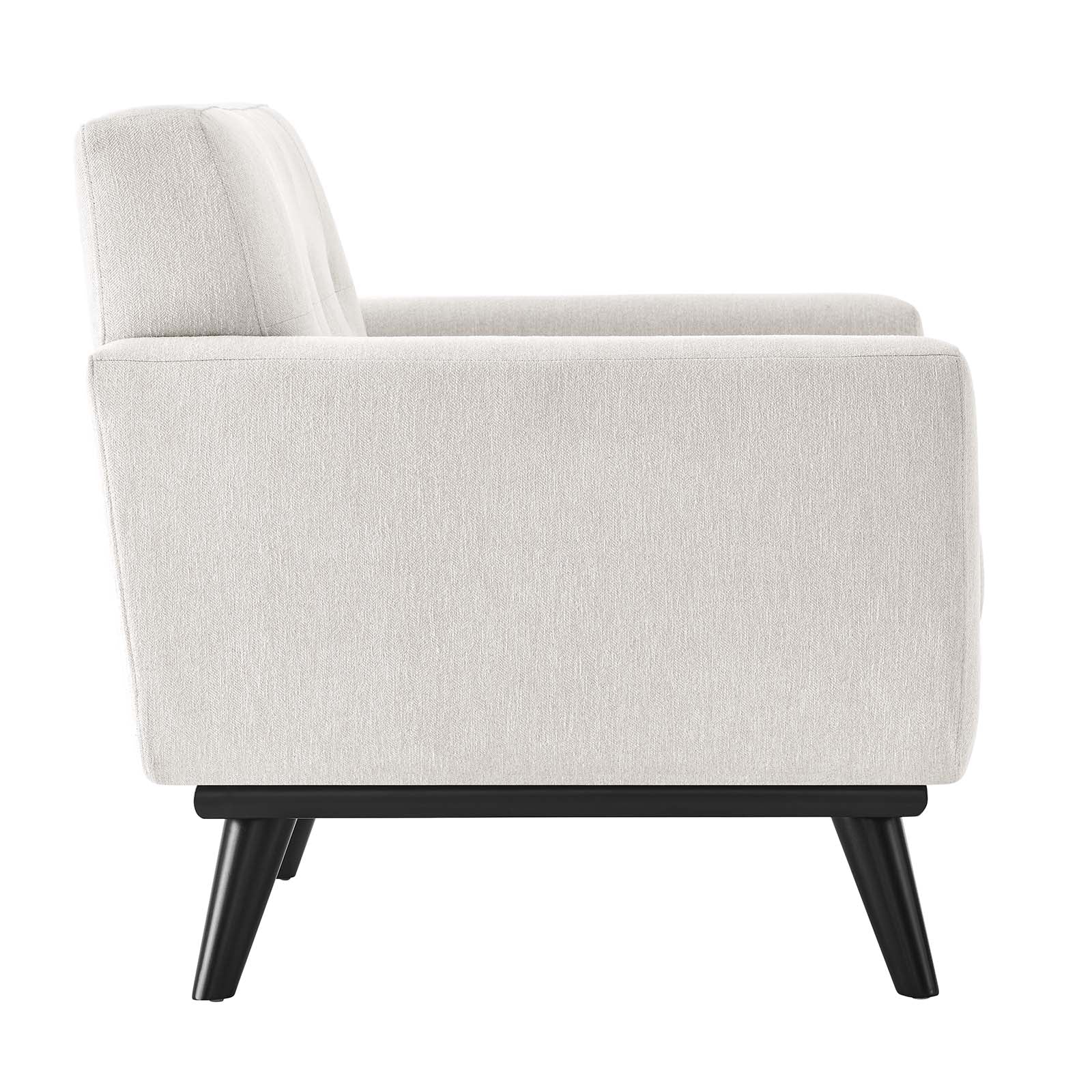 Modway Accent Chairs - Engage Herringbone Fabric Armchair Ivory