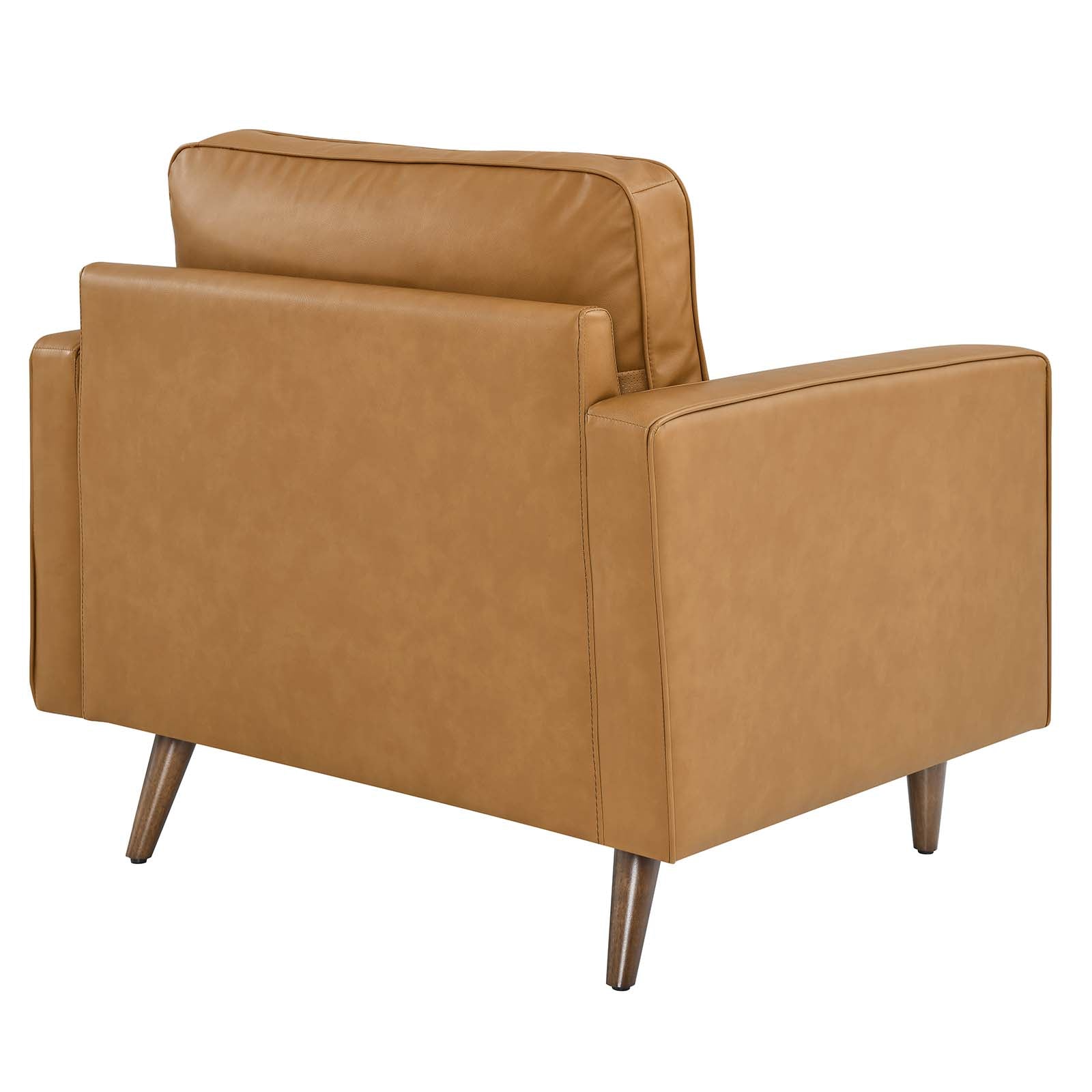 Modway Accent Chairs - Valour Leather Armchair Tan