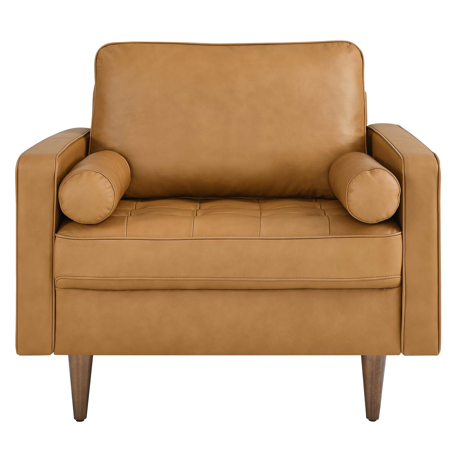 Modway Accent Chairs - Valour Leather Armchair Tan
