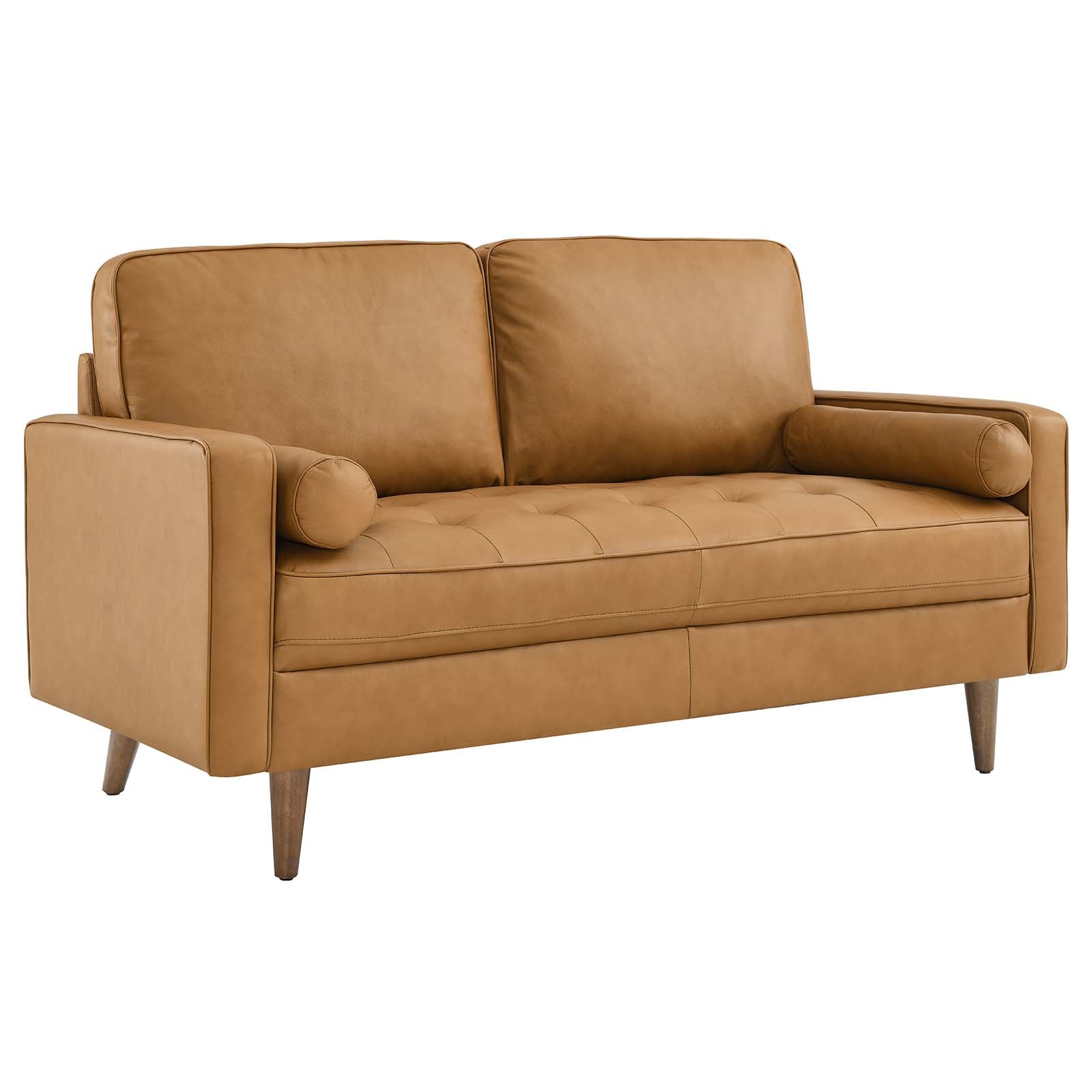 Modway Loveseats - Valour Leather Loveseat Tan