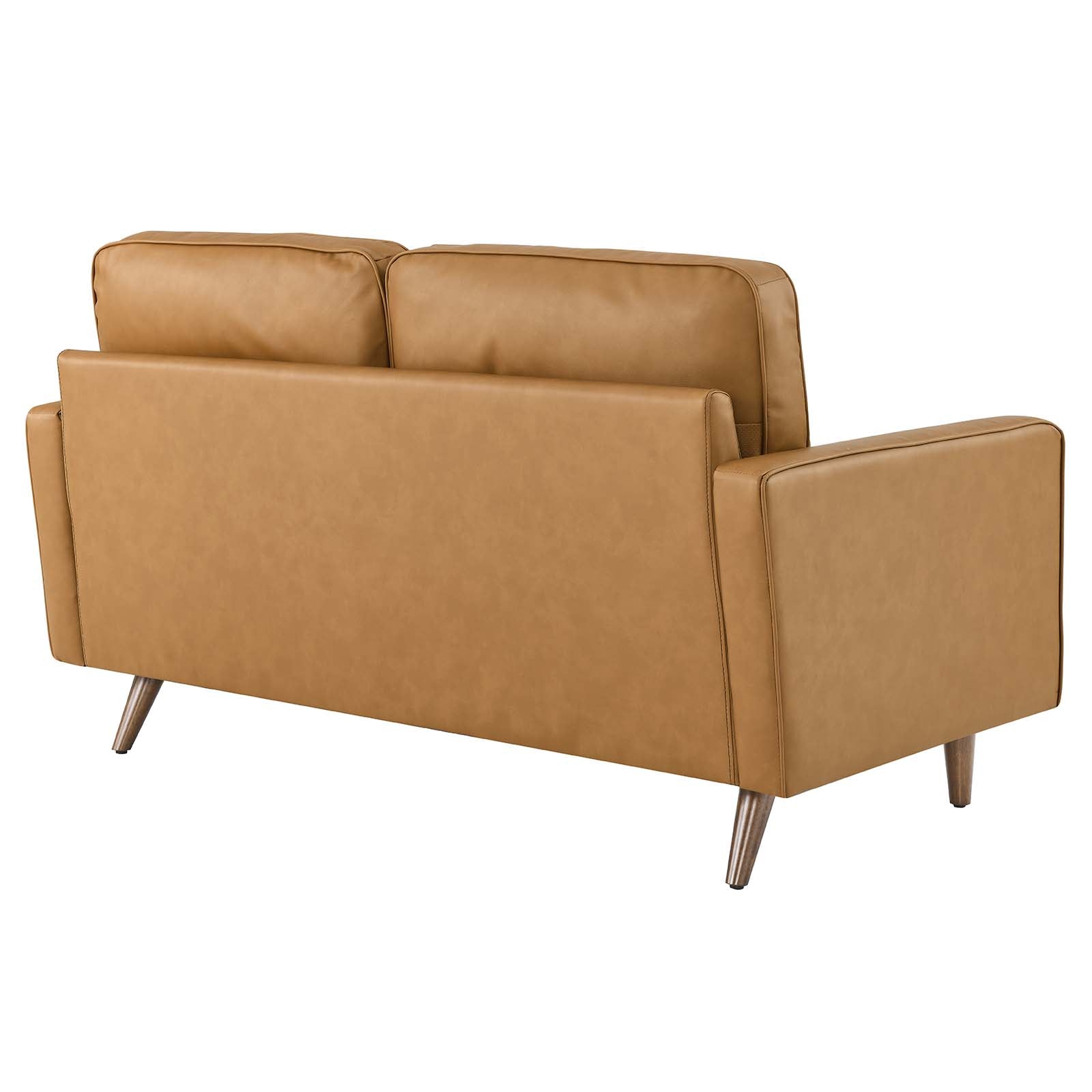 Modway Loveseats - Valour Leather Loveseat Tan