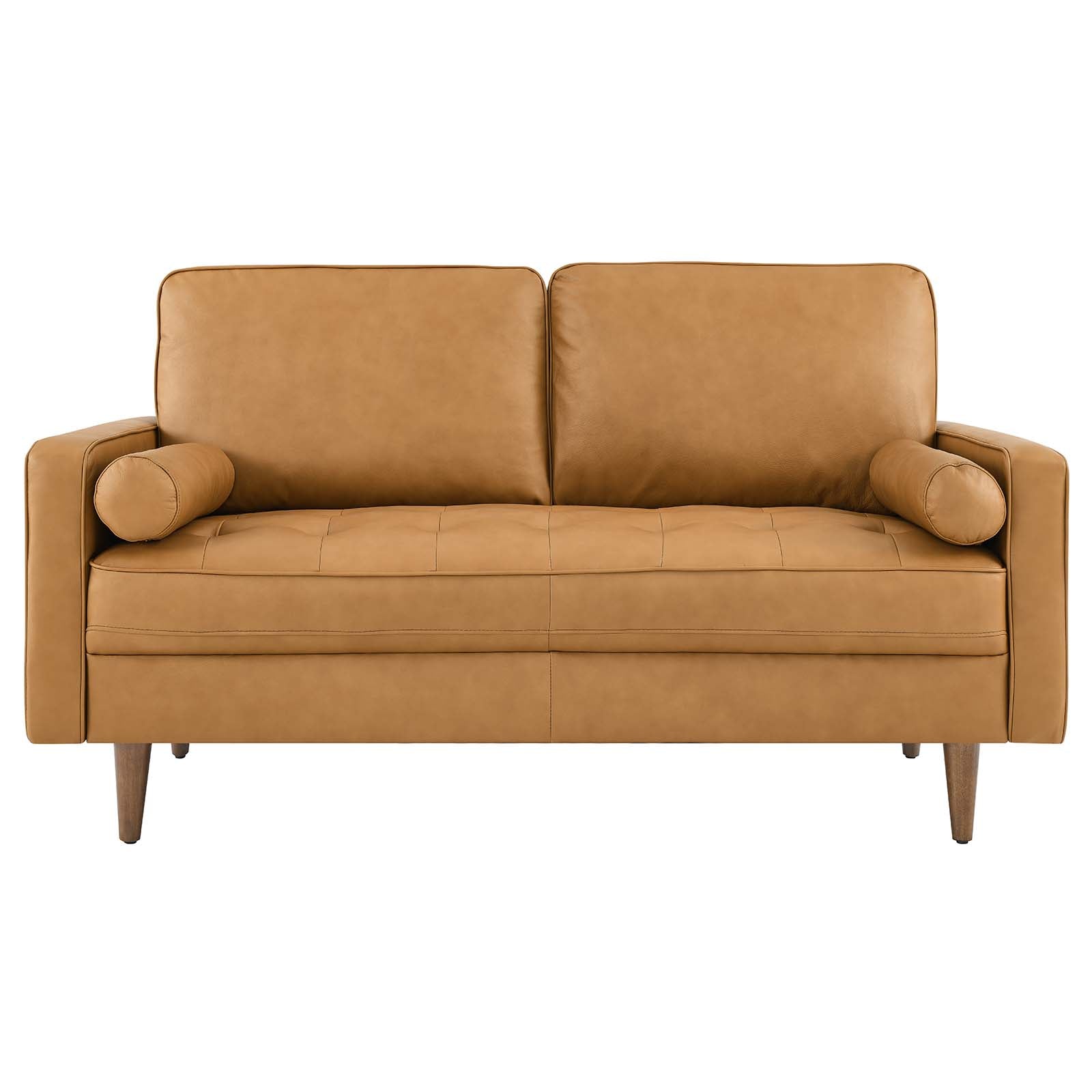 Modway Loveseats - Valour Leather Loveseat Tan