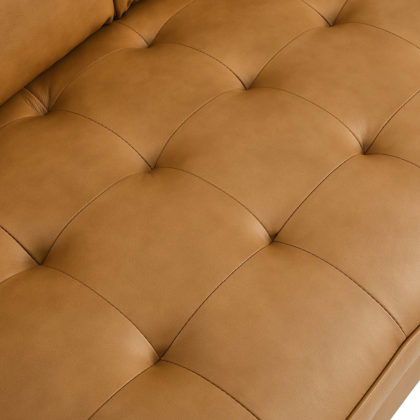Modway Loveseats - Valour Leather Loveseat Tan