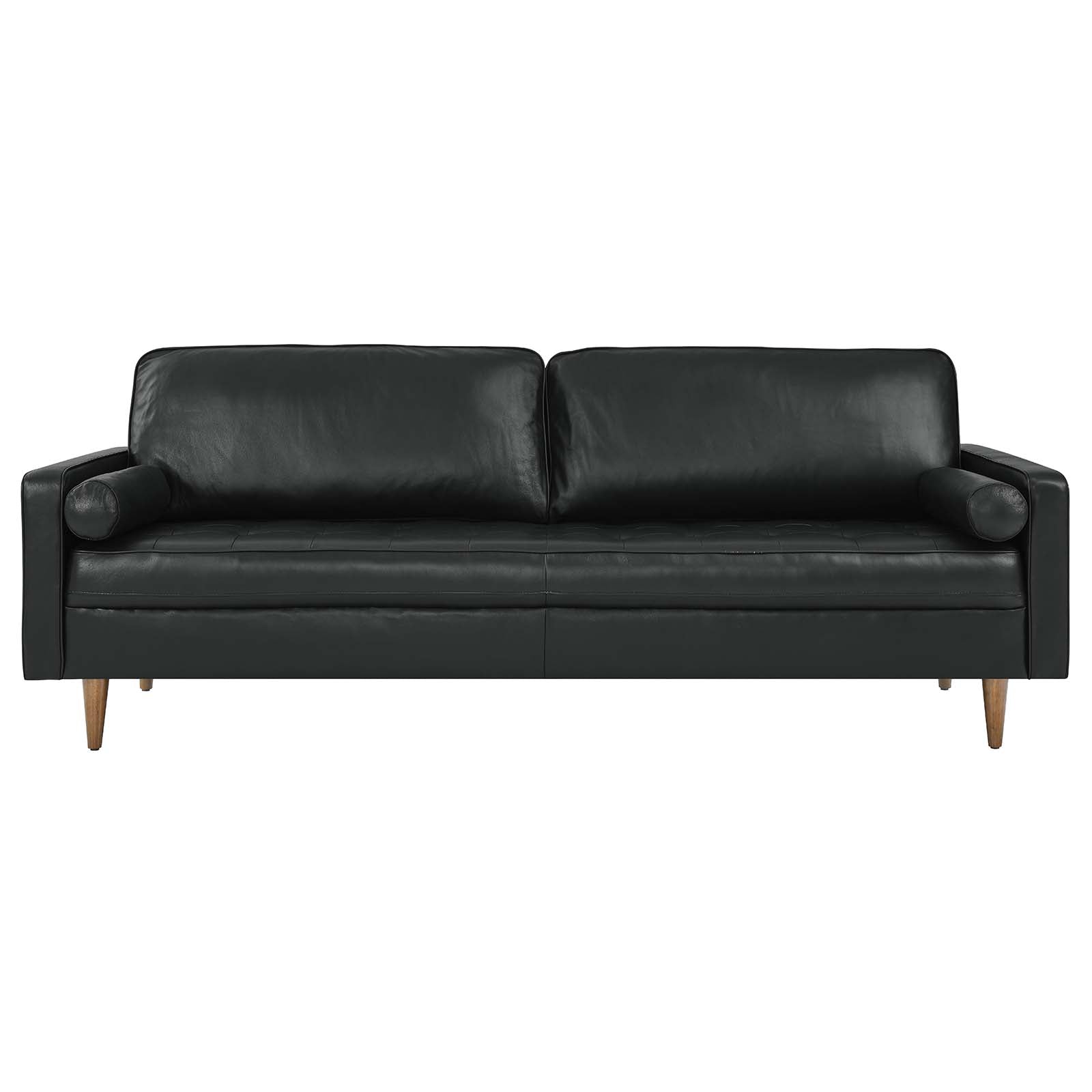 Modway Sofas & Couches - Valour 88" Leather Sofa Black