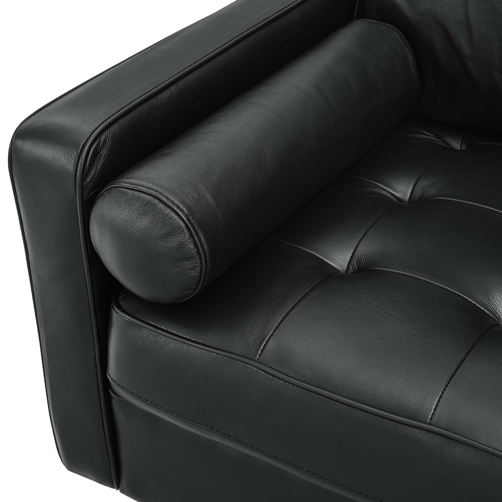 Modway Sofas & Couches - Valour 88" Leather Sofa Black