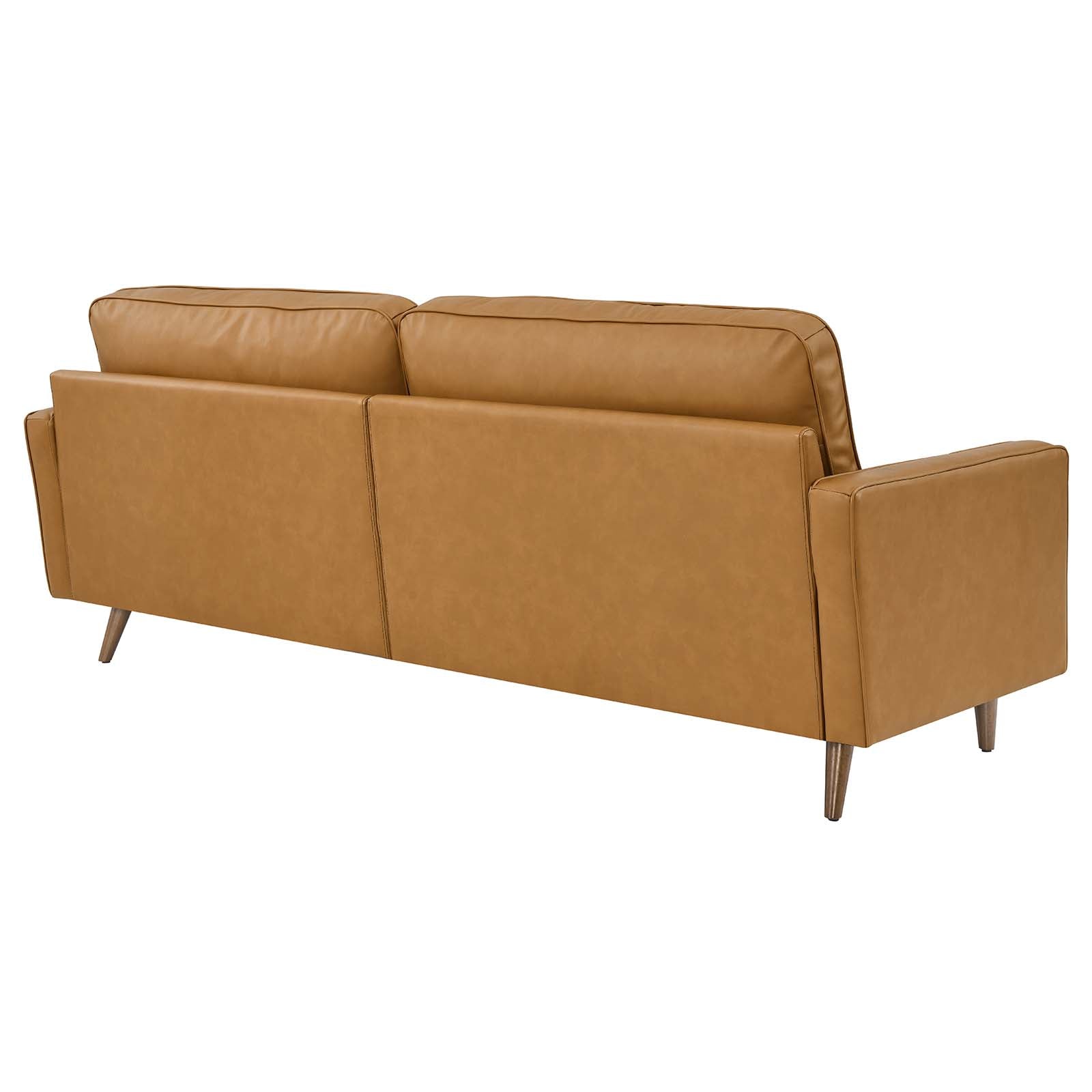 Modway Sofas & Couches - Valour 88" Leather Sofa Tan