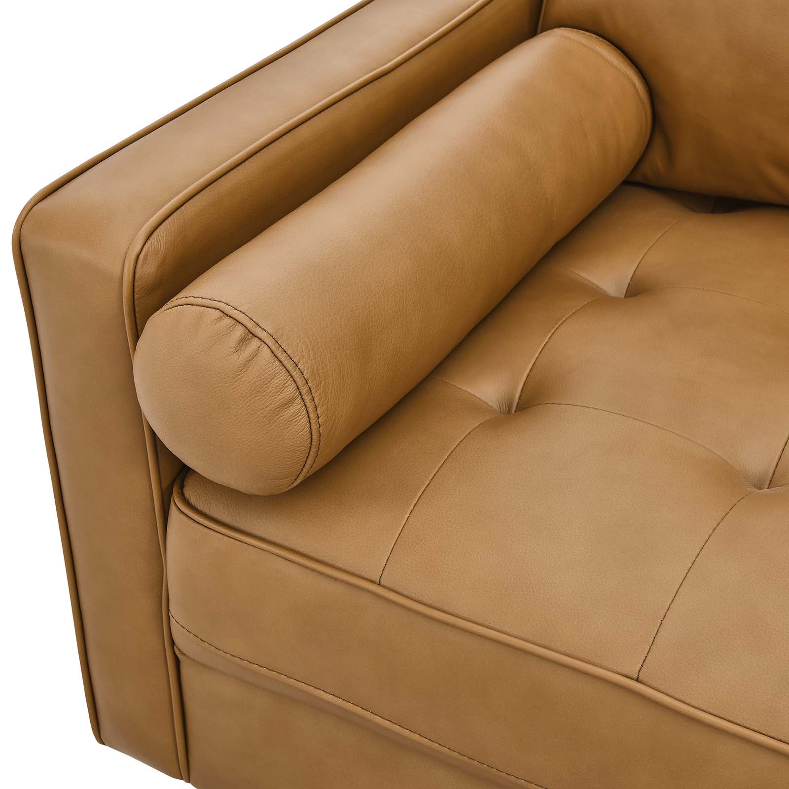 Modway Sofas & Couches - Valour 88" Leather Sofa Tan