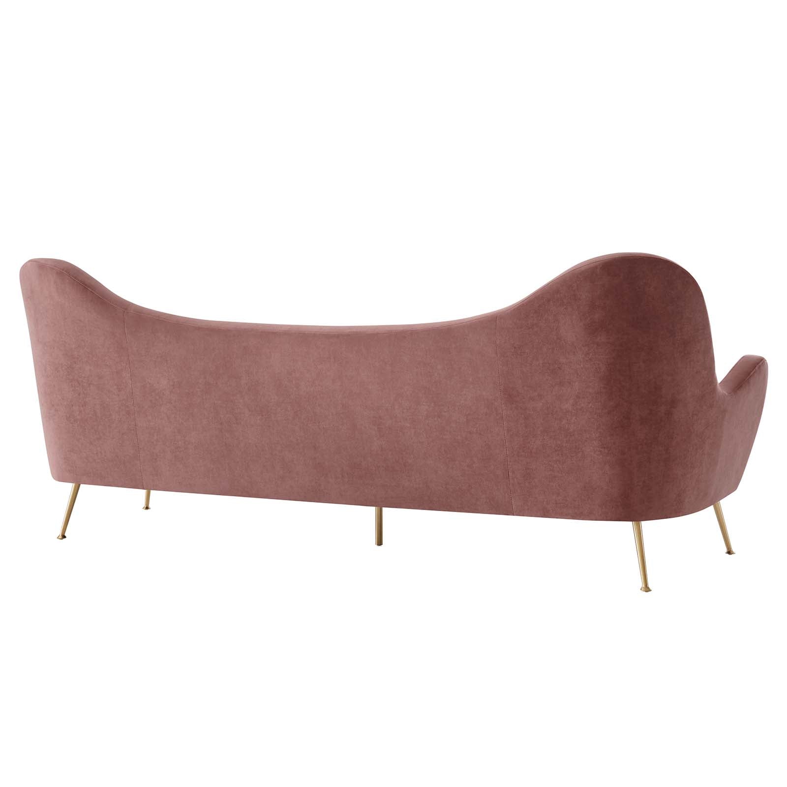 Modway Sofas & Couches - Cheshire Channel Tufted Performance Velvet Sofa Dusty Rose