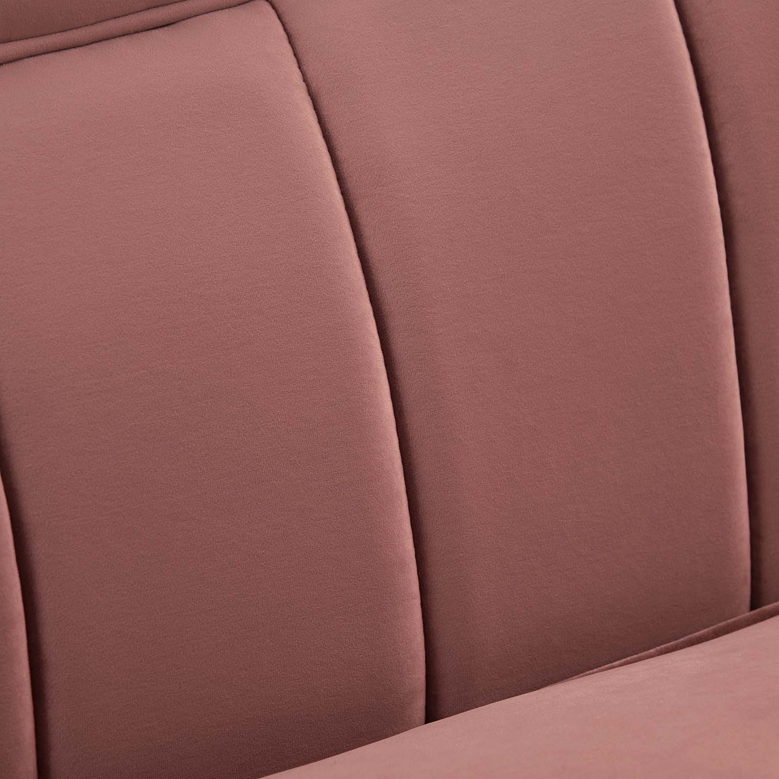 Modway Sofas & Couches - Cheshire Channel Tufted Performance Velvet Sofa Dusty Rose