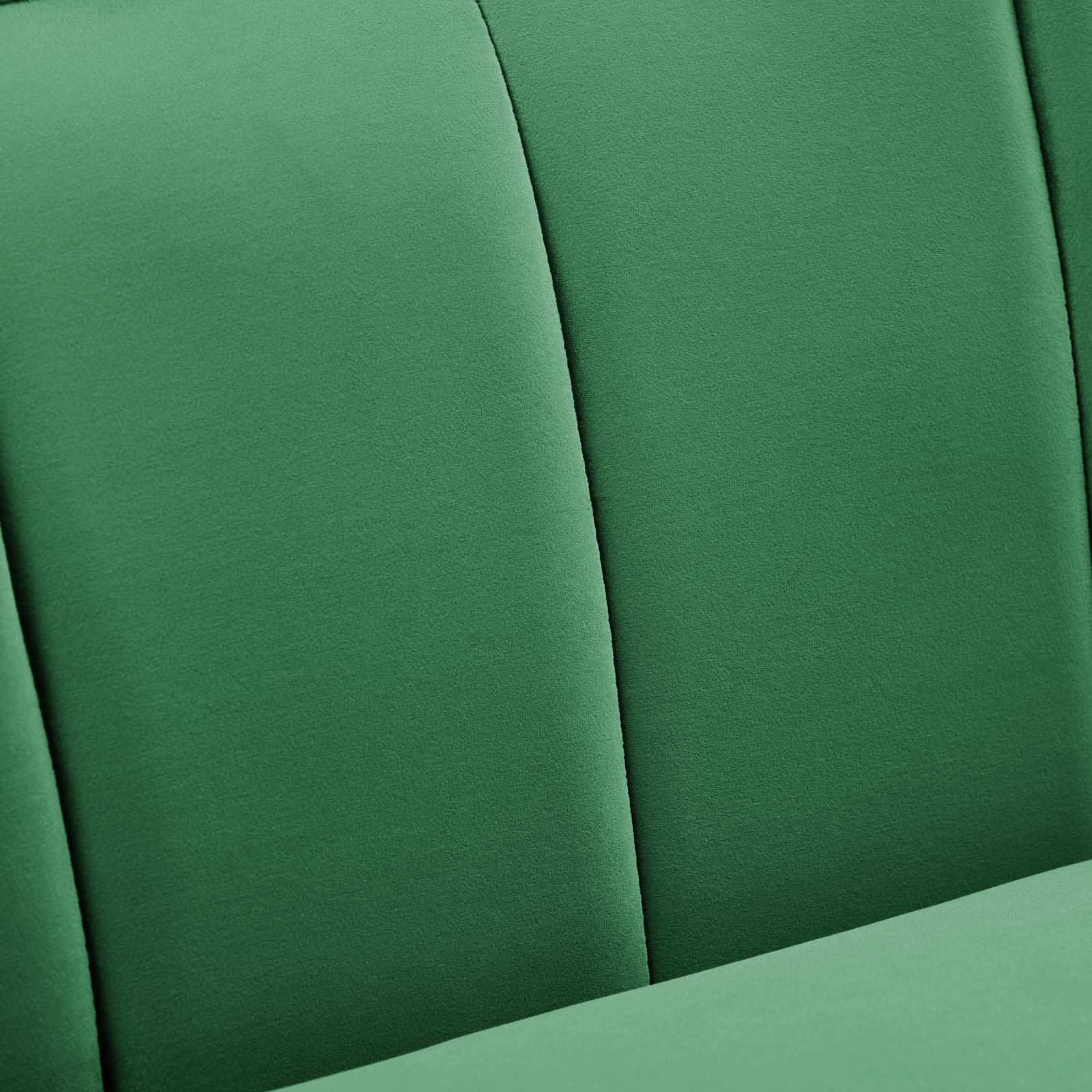 Modway Sofas & Couches - Cheshire Channel Tufted Performance Velvet Sofa Emerald