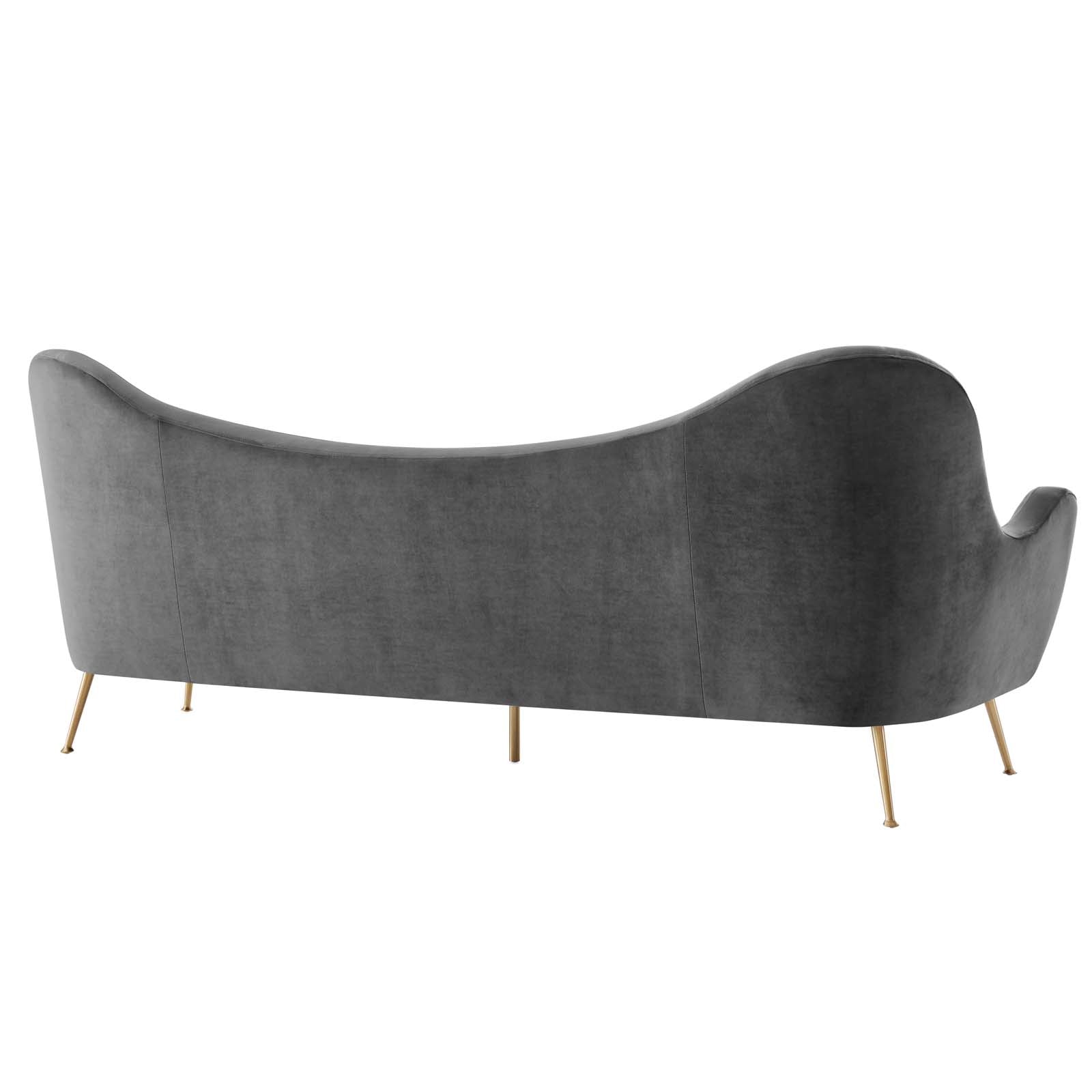 Modway Sofas & Couches - Cheshire Channel Tufted Performance Velvet Sofa Gray