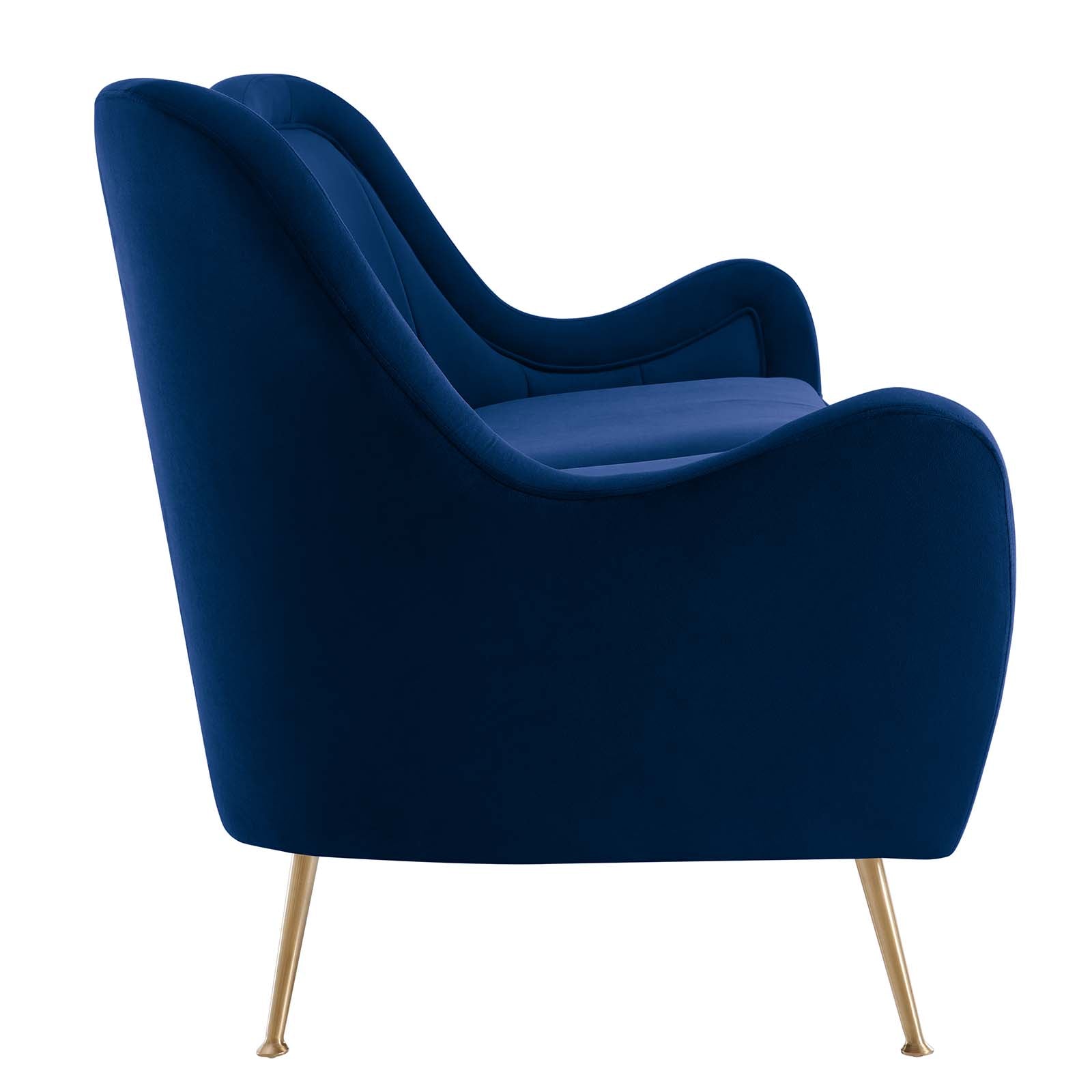 Modway Sofas & Couches - Cheshire Channel Tufted Performance Velvet Sofa Navy