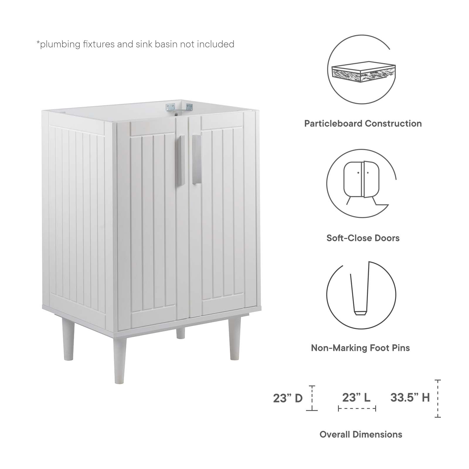 Modway Bathroom Vanity - Augusta 24" Bathroom Vanity Cabinet White