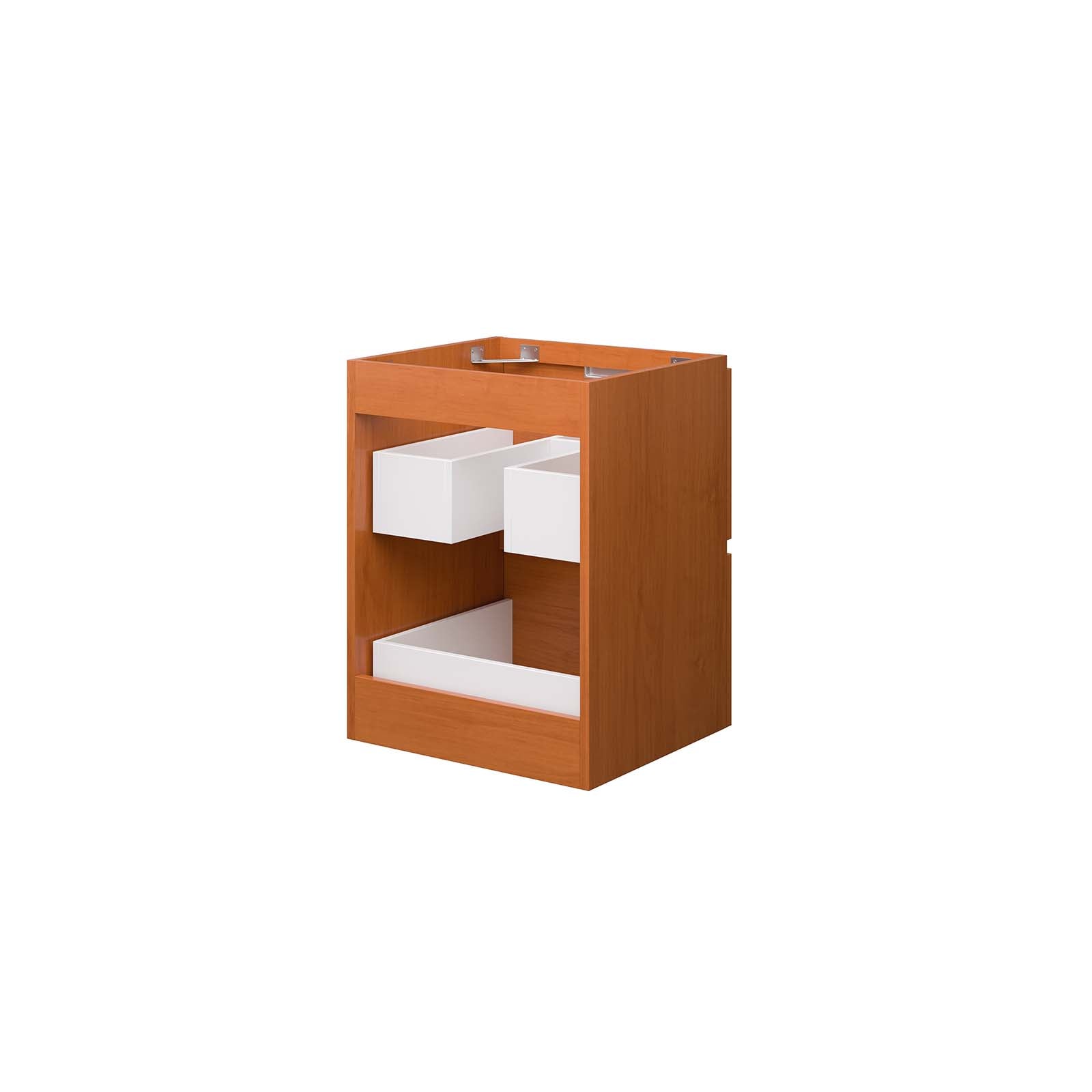 Modway Bathroom Vanity - Scenic 18" Wall-Mount Bathroom Vanity Cabinet Cherry Walnut