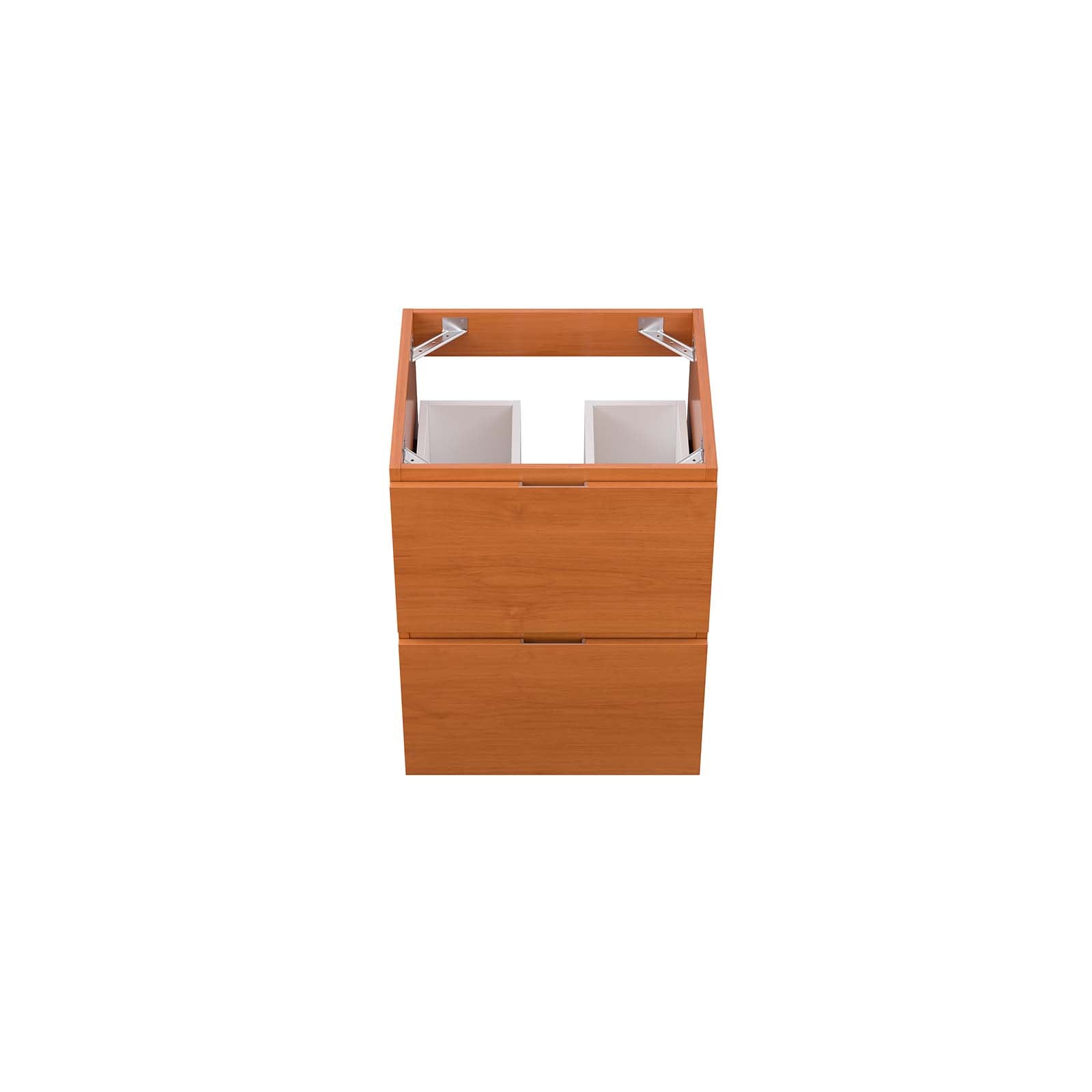 Modway Bathroom Vanity - Scenic 18" Wall-Mount Bathroom Vanity Cabinet Cherry Walnut