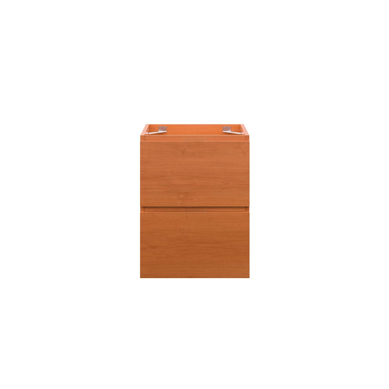 Modway Bathroom Vanity - Scenic 18" Wall-Mount Bathroom Vanity Cabinet Cherry Walnut