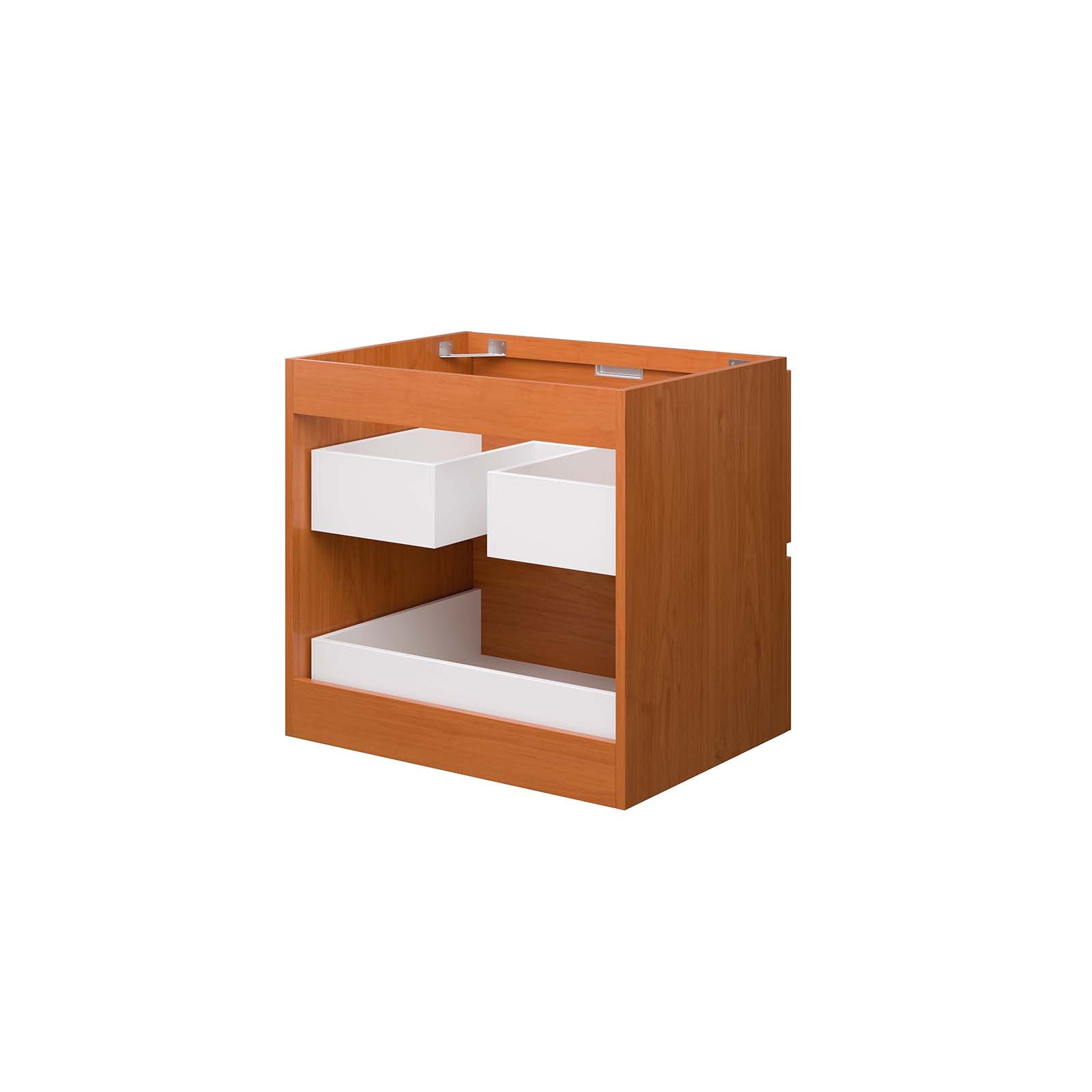 Modway Bathroom Vanity - Scenic 24" Wall-Mount Bathroom Vanity Cabinet Cherry Walnut