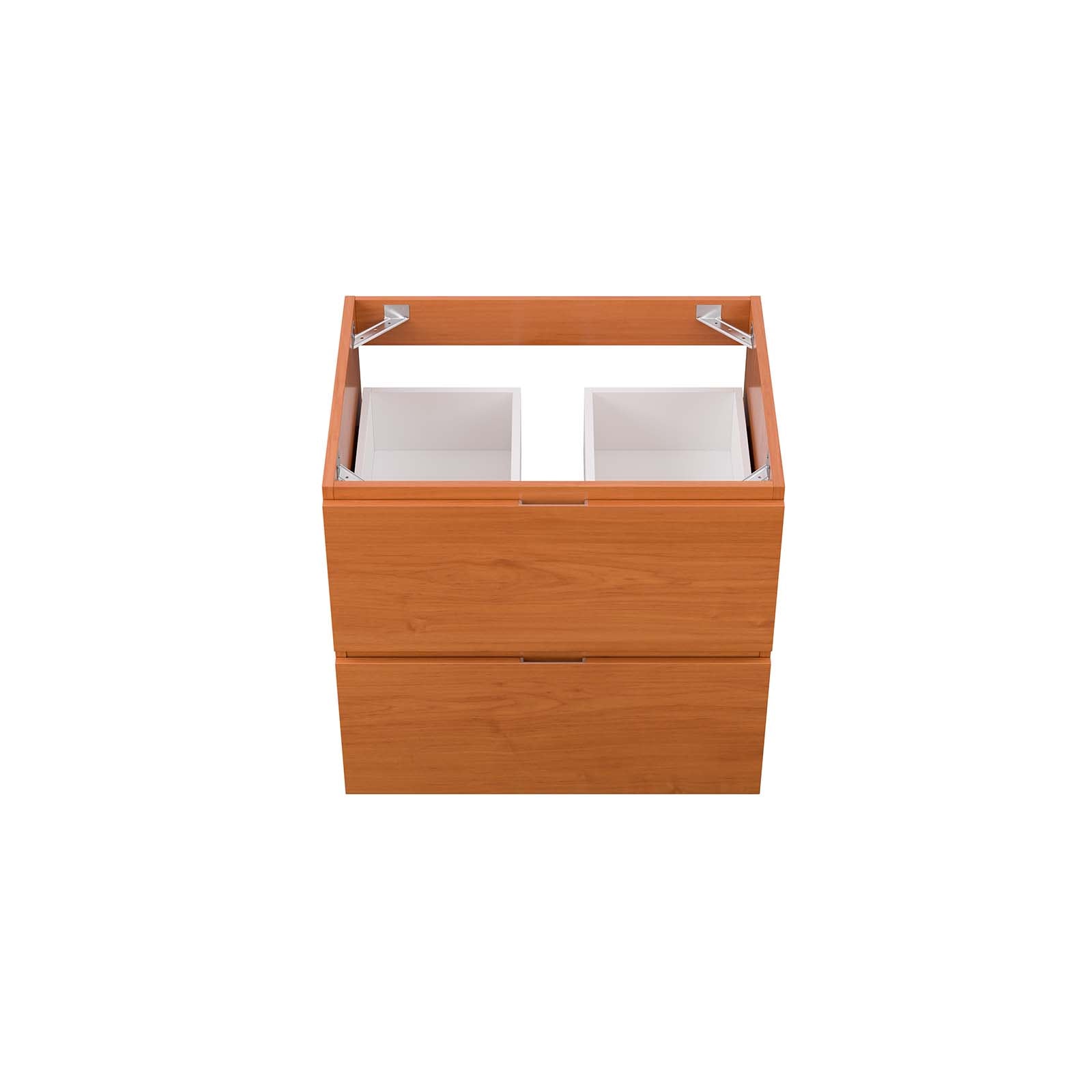 Modway Bathroom Vanity - Scenic 24" Wall-Mount Bathroom Vanity Cabinet Cherry Walnut