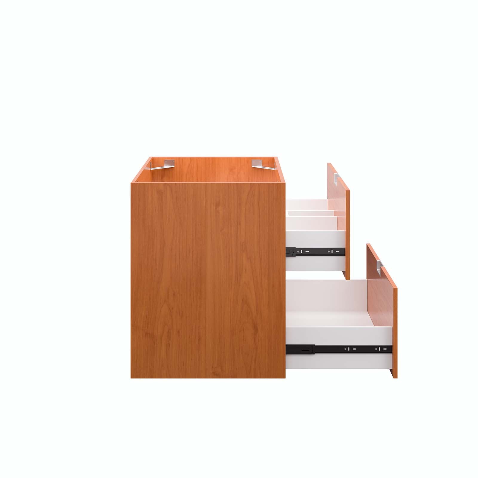 Modway Bathroom Vanity - Scenic 24" Wall-Mount Bathroom Vanity Cabinet Cherry Walnut